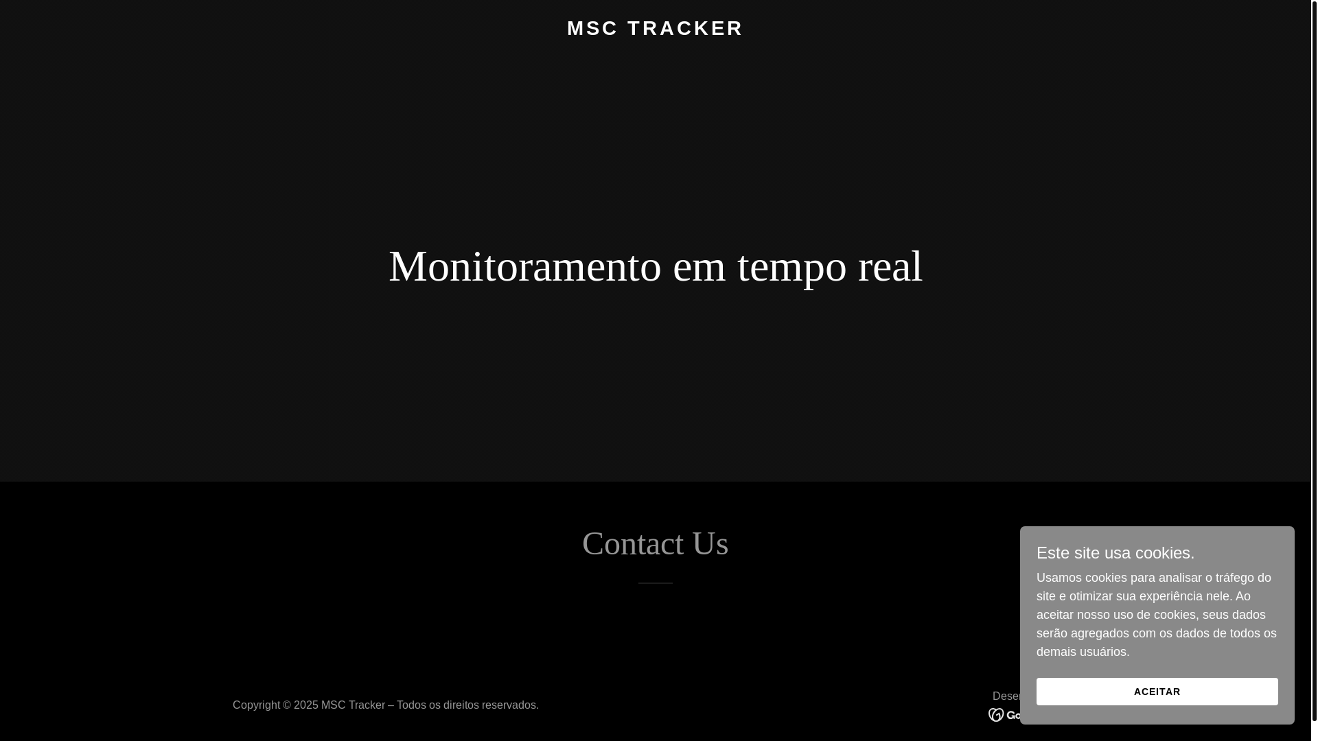 website screenshot of https://msctracker.com.br/