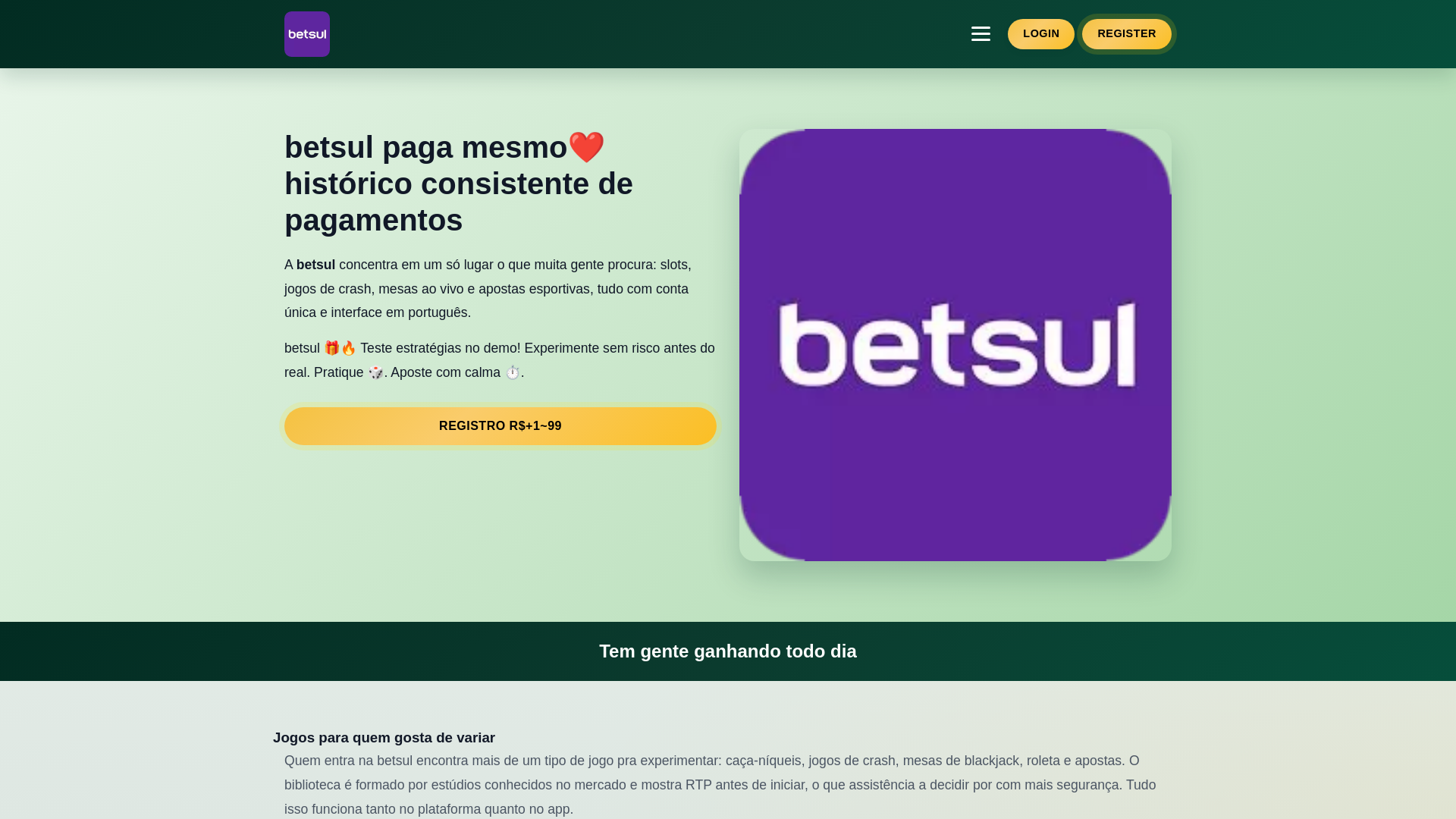 website screenshot of https://betsul5.com/