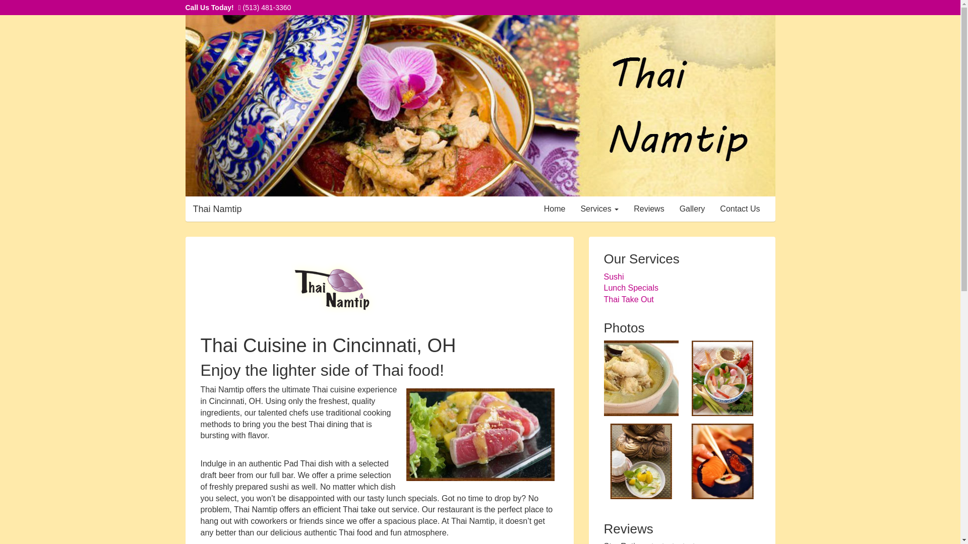 website screenshot of https://thainamtipcuisine.com/