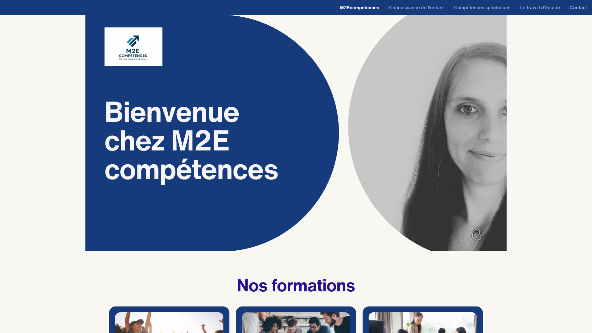 website screenshot of https://m2ecompetences.fr/