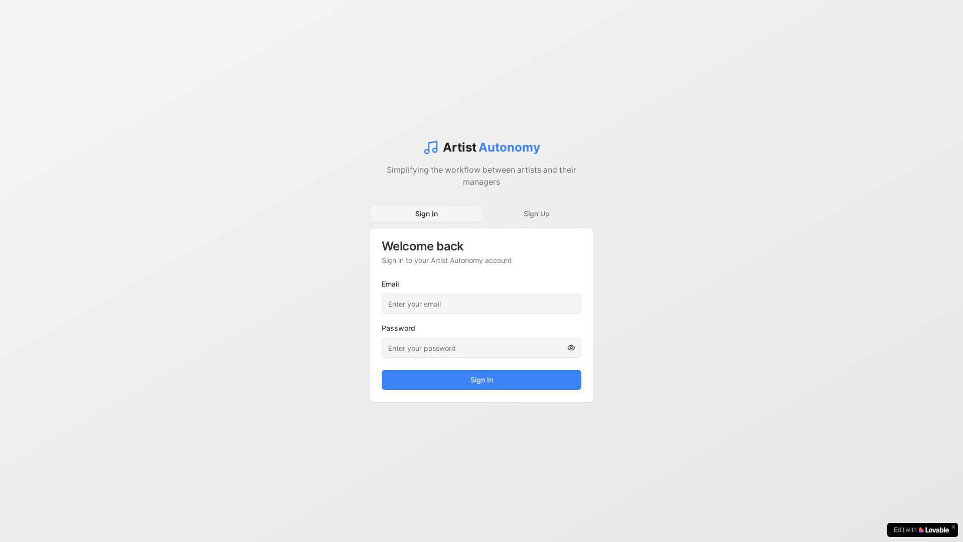 website screenshot of https://artistautonomy.com/
