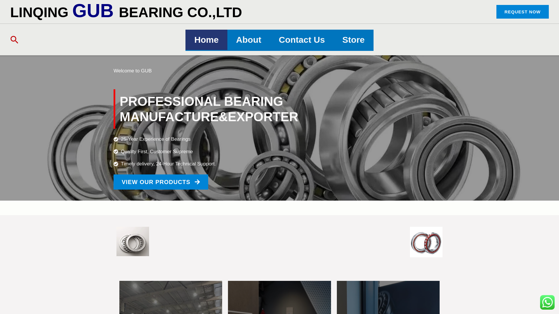 website screenshot of https://gubbearings.top/