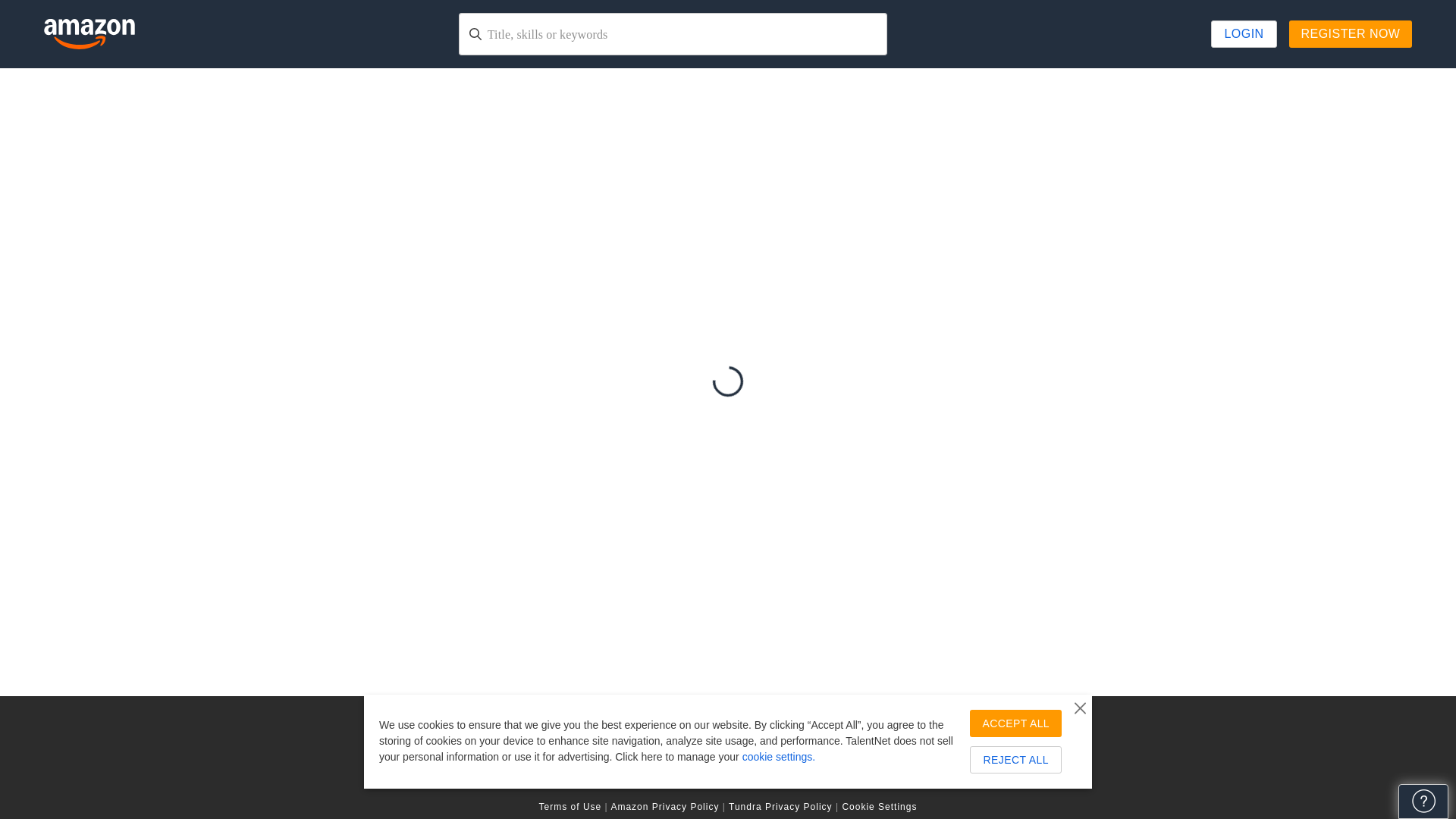 website screenshot of https://amazon-directsource.talentnet.community/jobs/88db91a9-7f4e-4126-a97a-6e8c29e30783