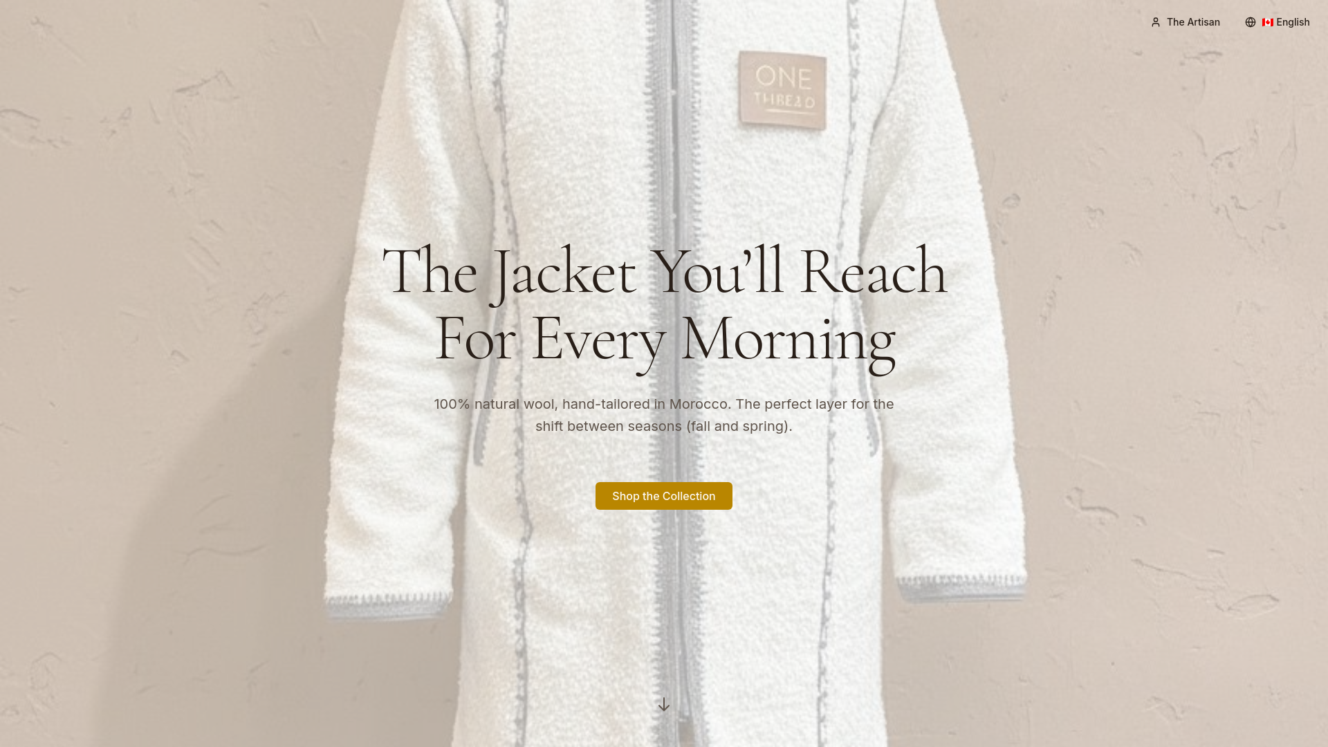 website screenshot of https://onethreadma.com