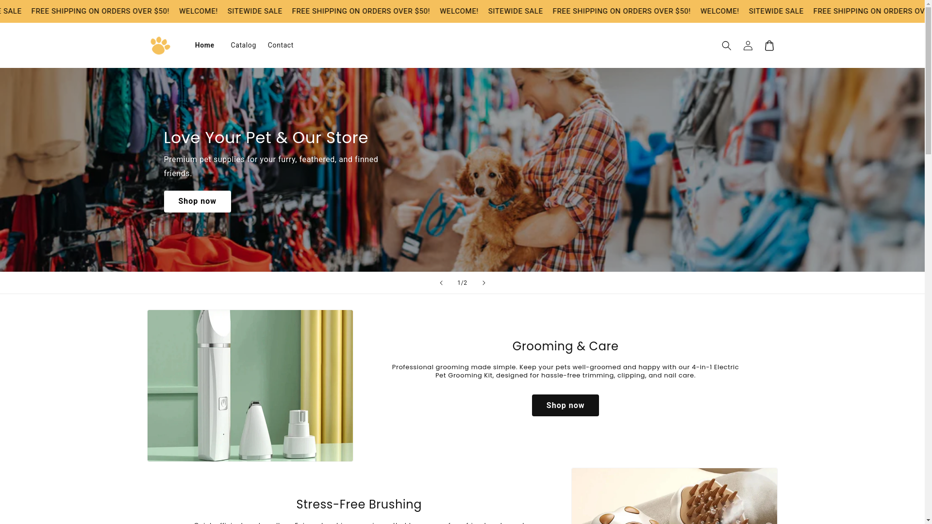 website screenshot of https://petcare4u.store/