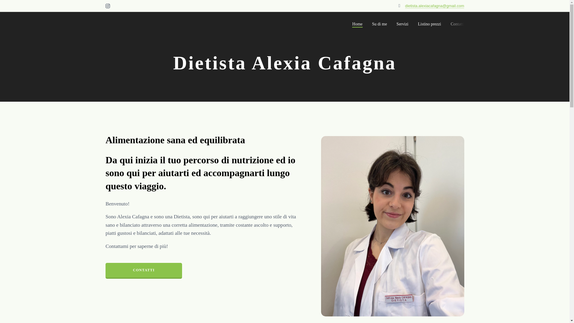 website screenshot of https://dietistaalexiacafagna.it/