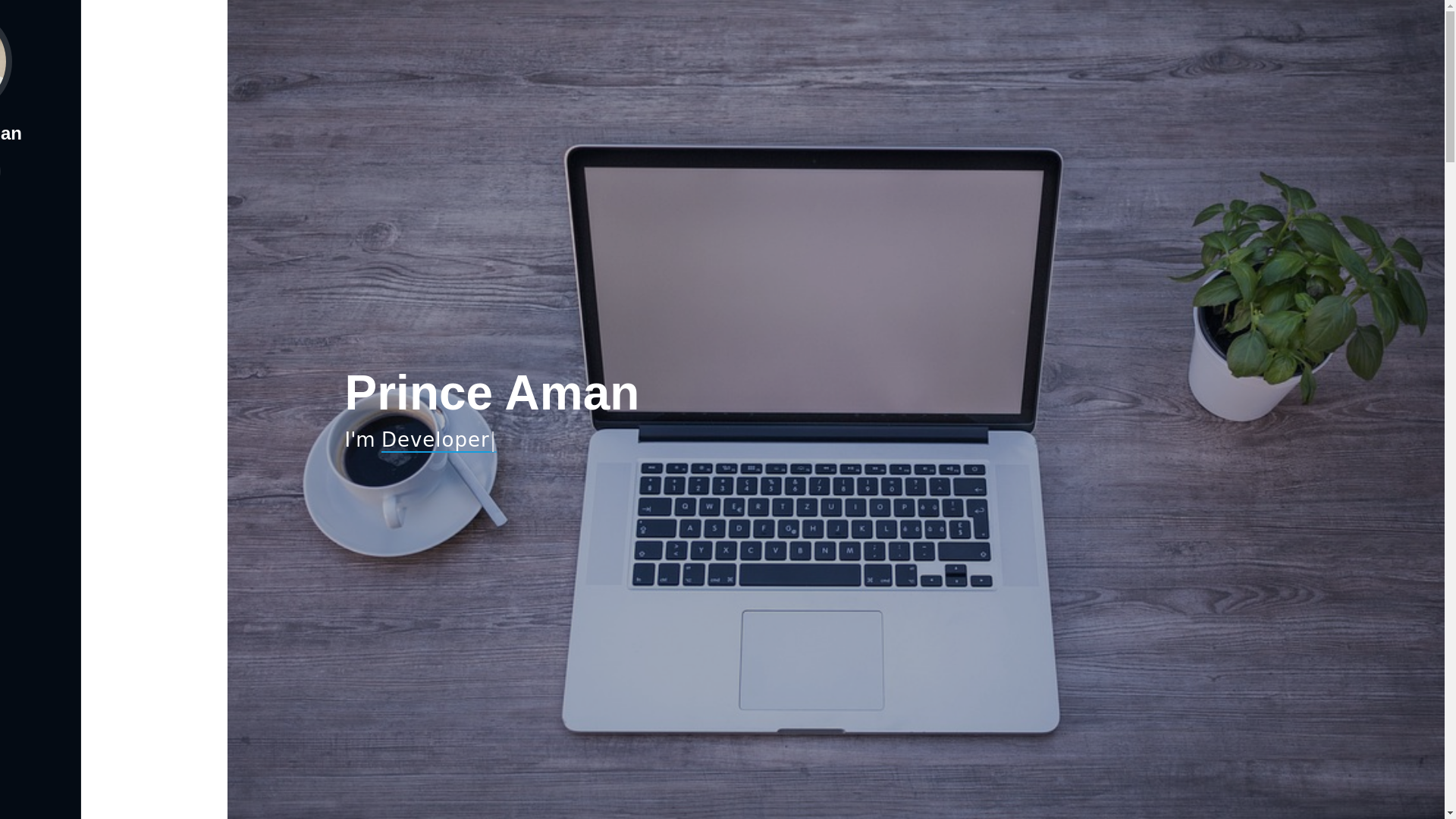 website screenshot of https://princeaman.dev/