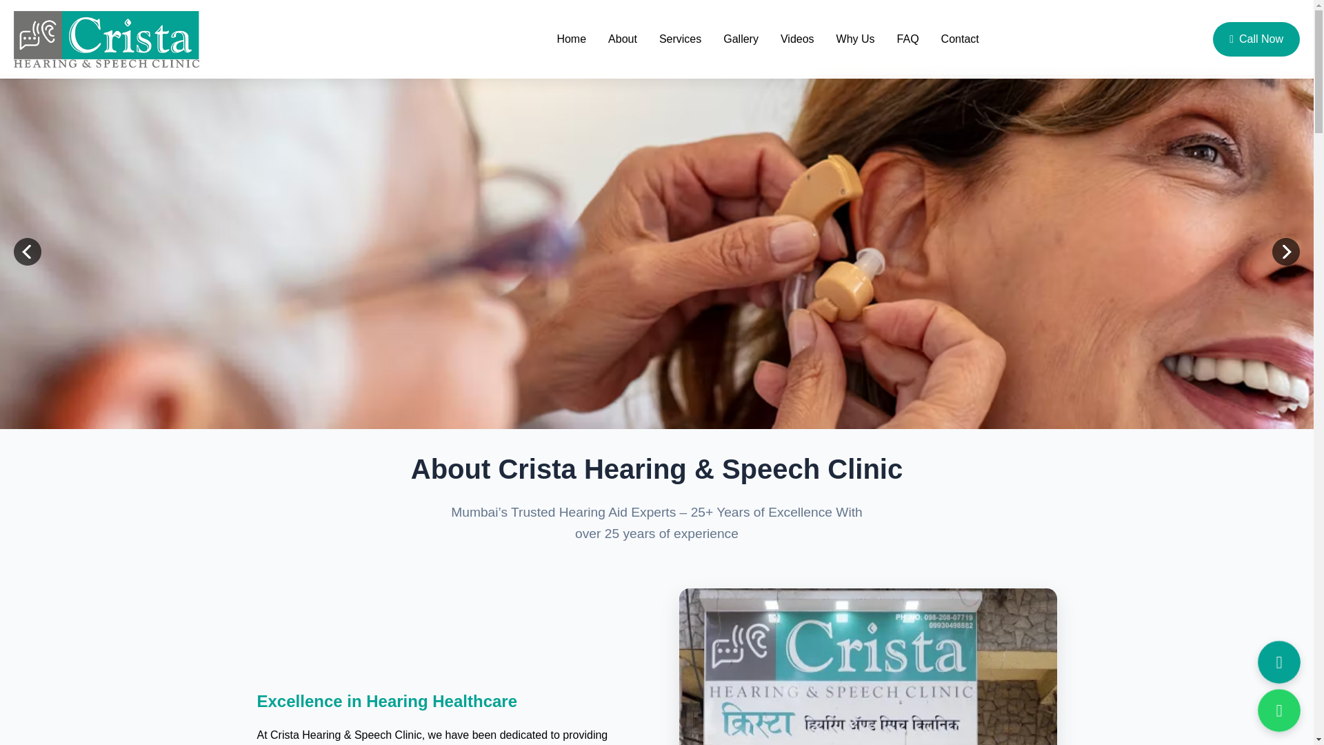 website screenshot of https://cristahearingandspeechclinic.live/