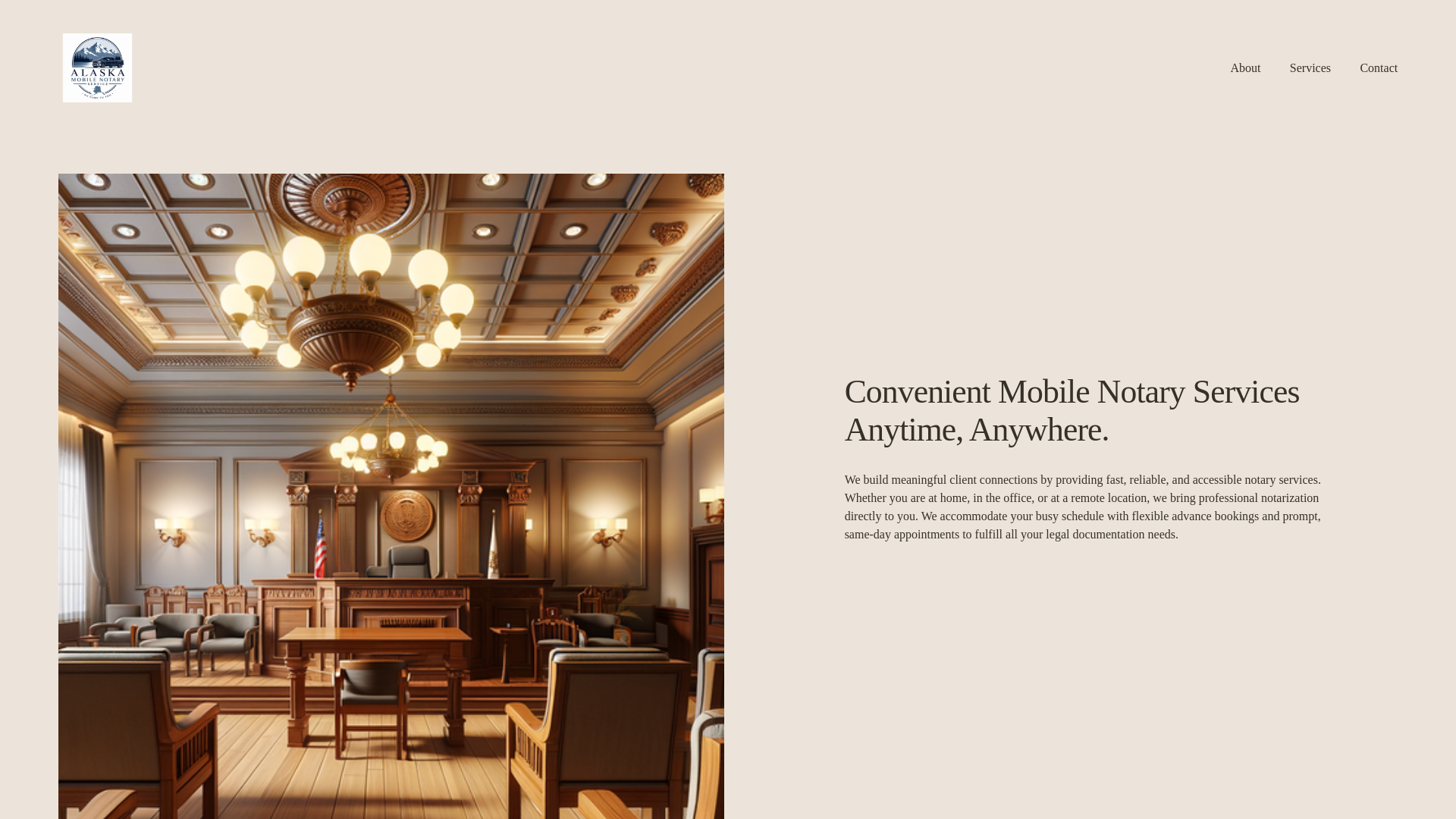 website screenshot of https://akmobilenotaryservices.com/