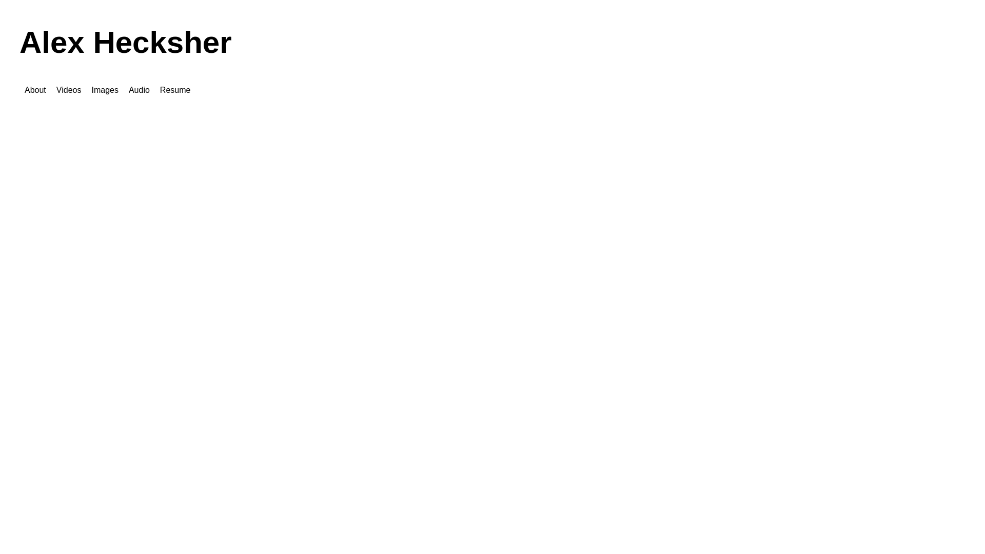 website screenshot of https://alexhecksher-com.pages.dev/