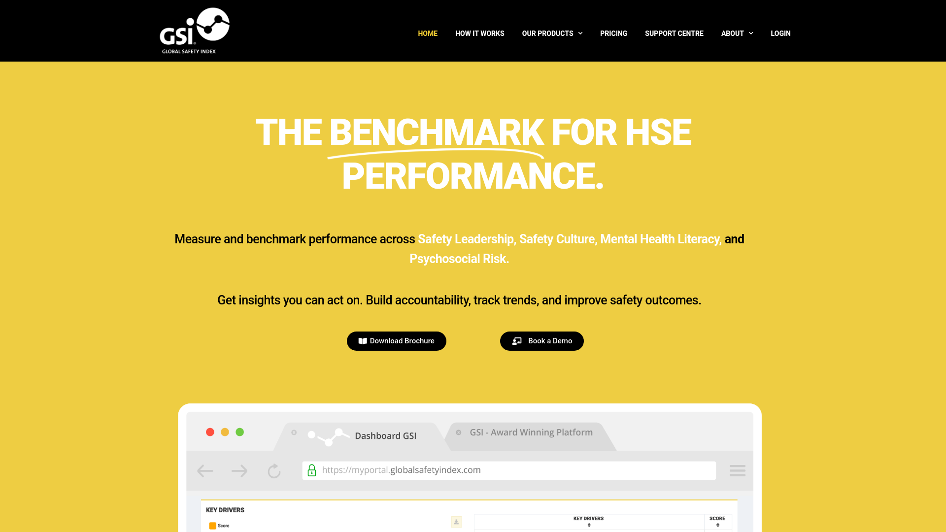 website screenshot of https://globalsafetyintelligence.com.au/