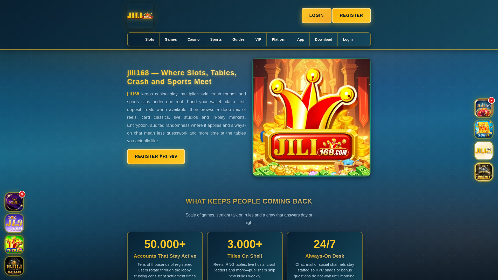 website screenshot of https://jili168tatlo.com