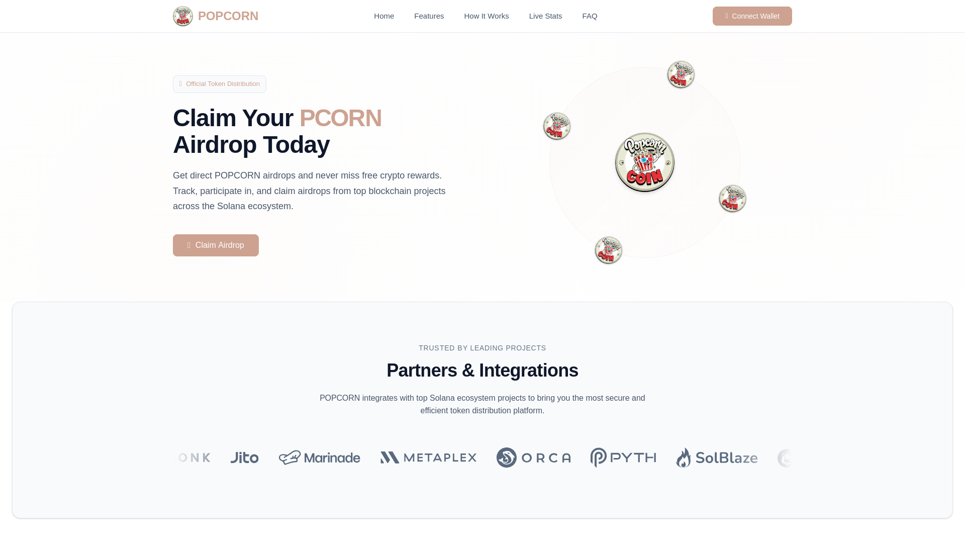 website screenshot of https://popcorn.meme/