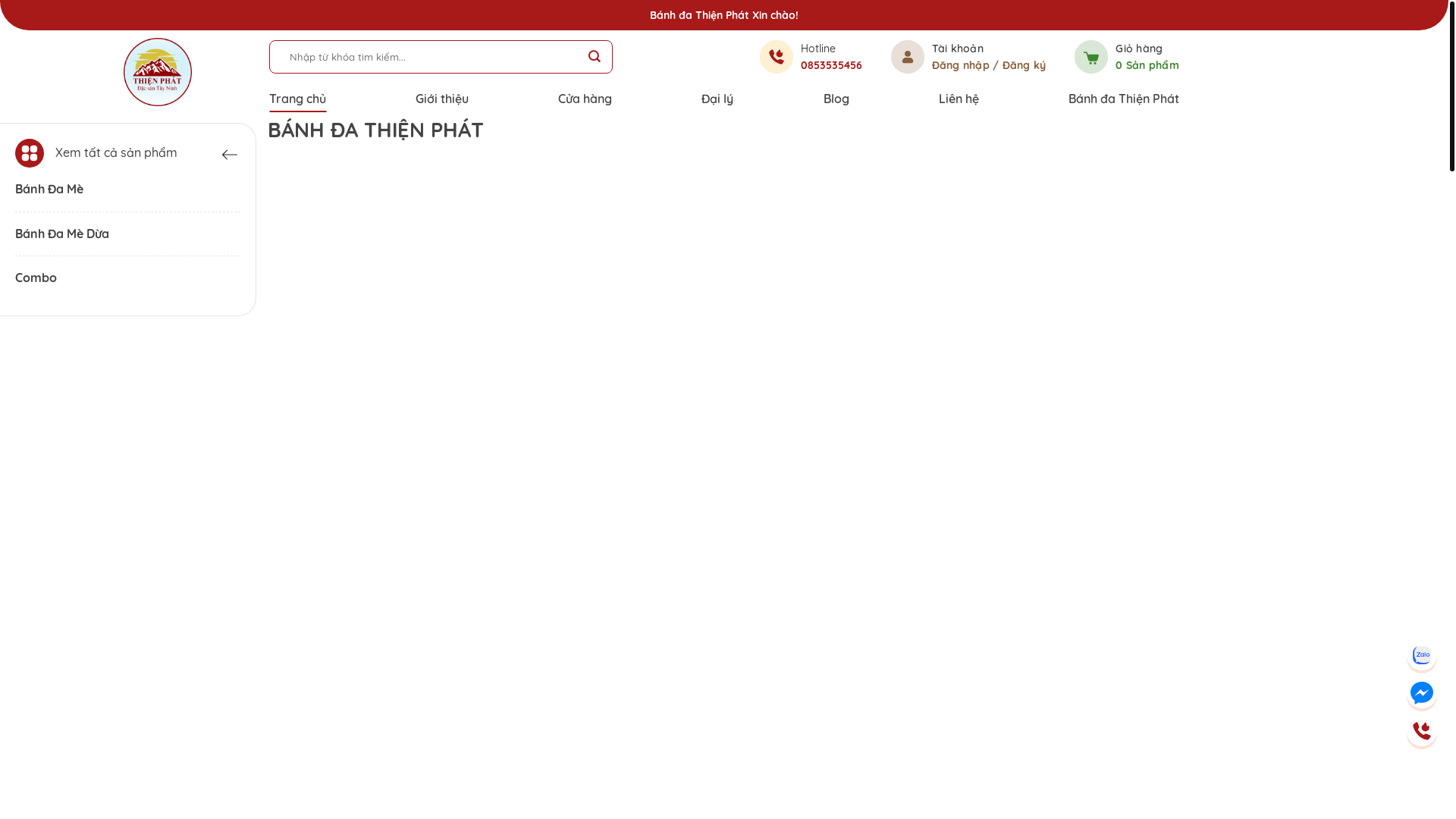 website screenshot of https://banhdathienphat.com/