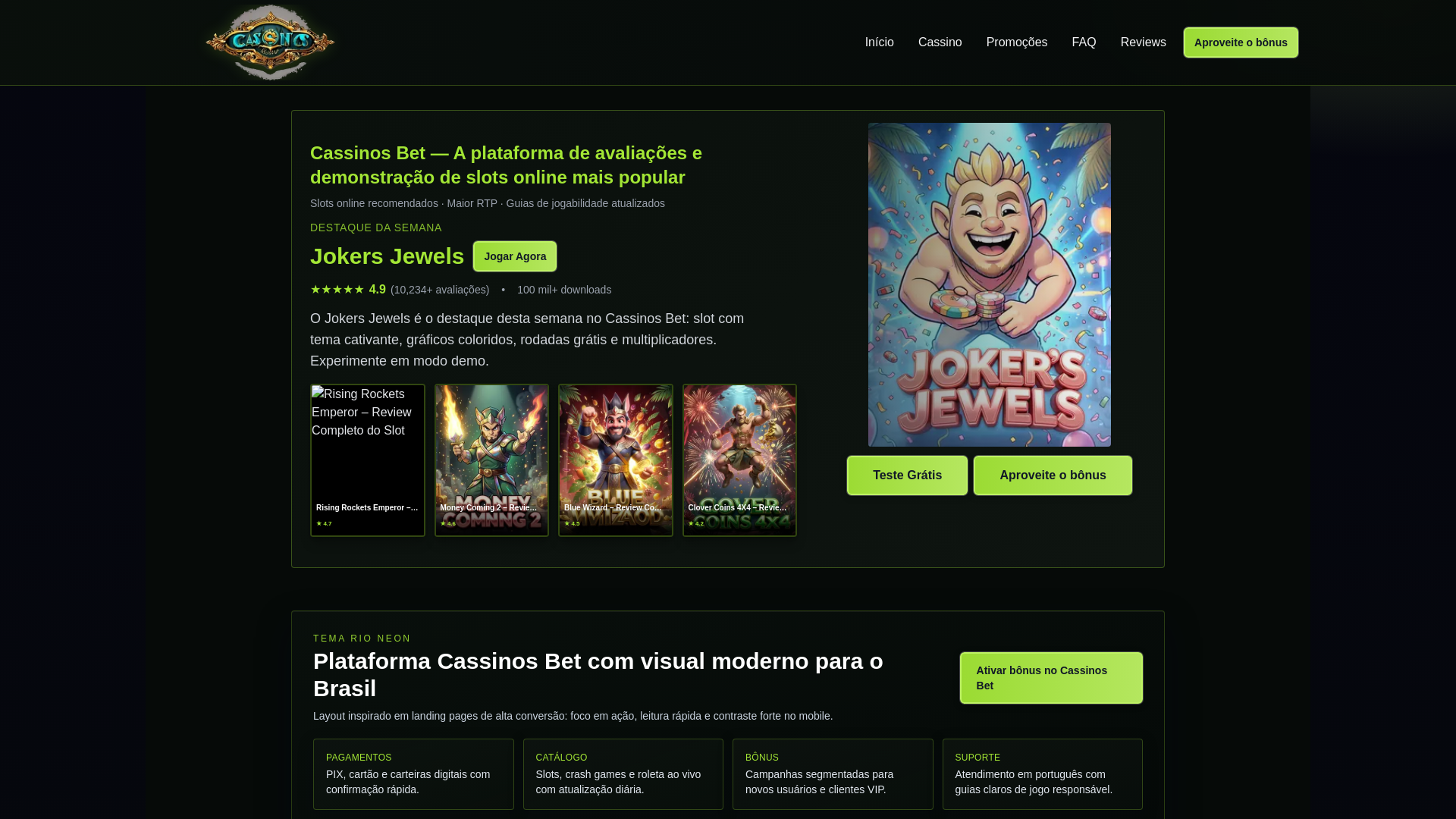 website screenshot of https://cassinos-bet-co.pages.dev/