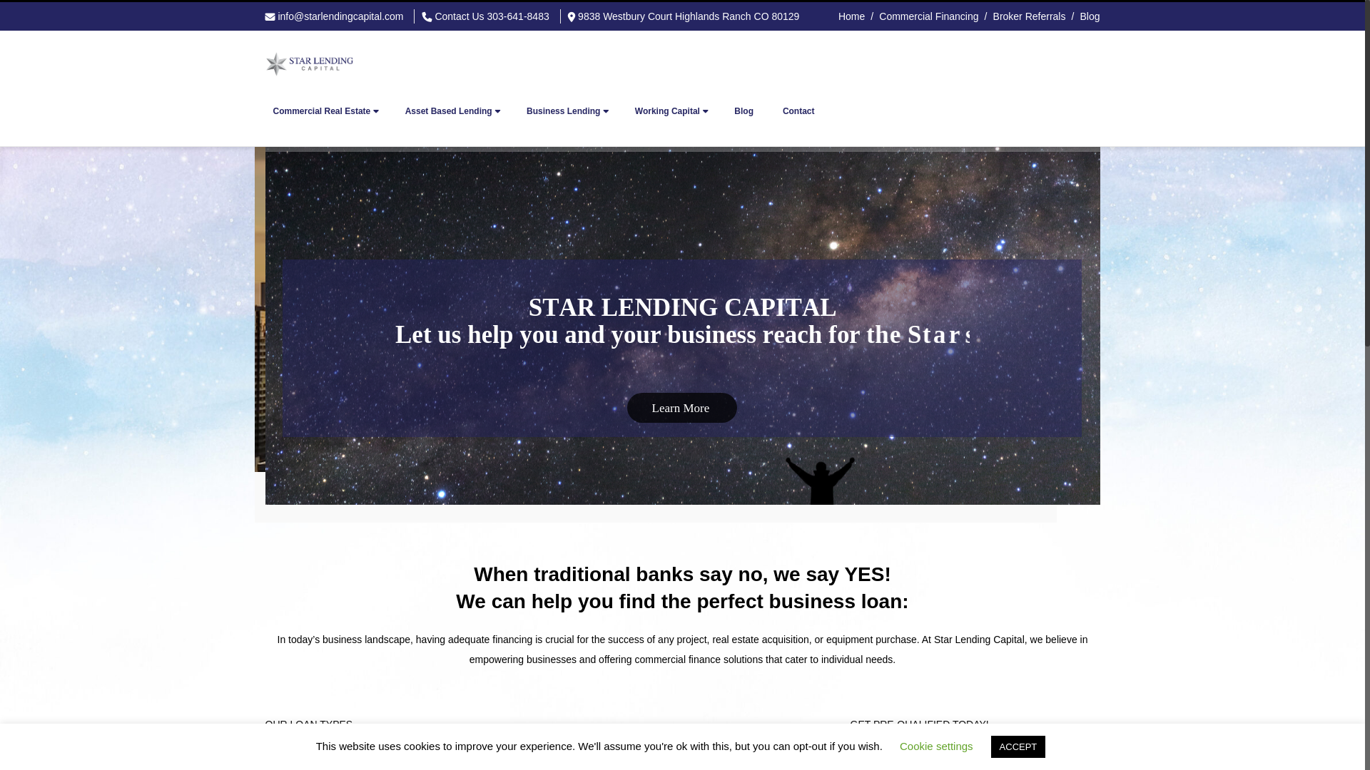 website screenshot of https://starlendingcompany.com/
