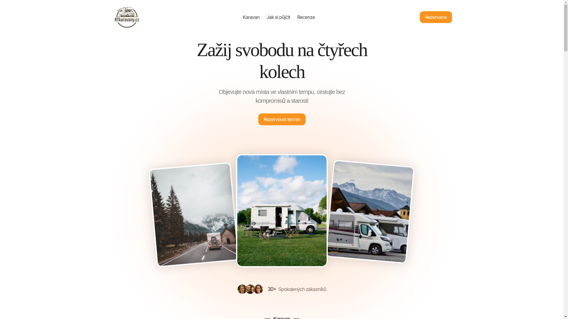 website screenshot of https://rtkaravany.cz/