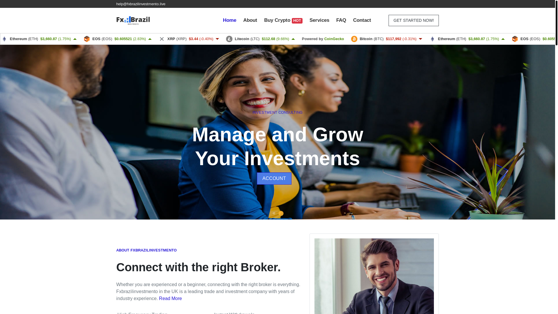 website screenshot of https://fxbrazilinvestmento.live/
