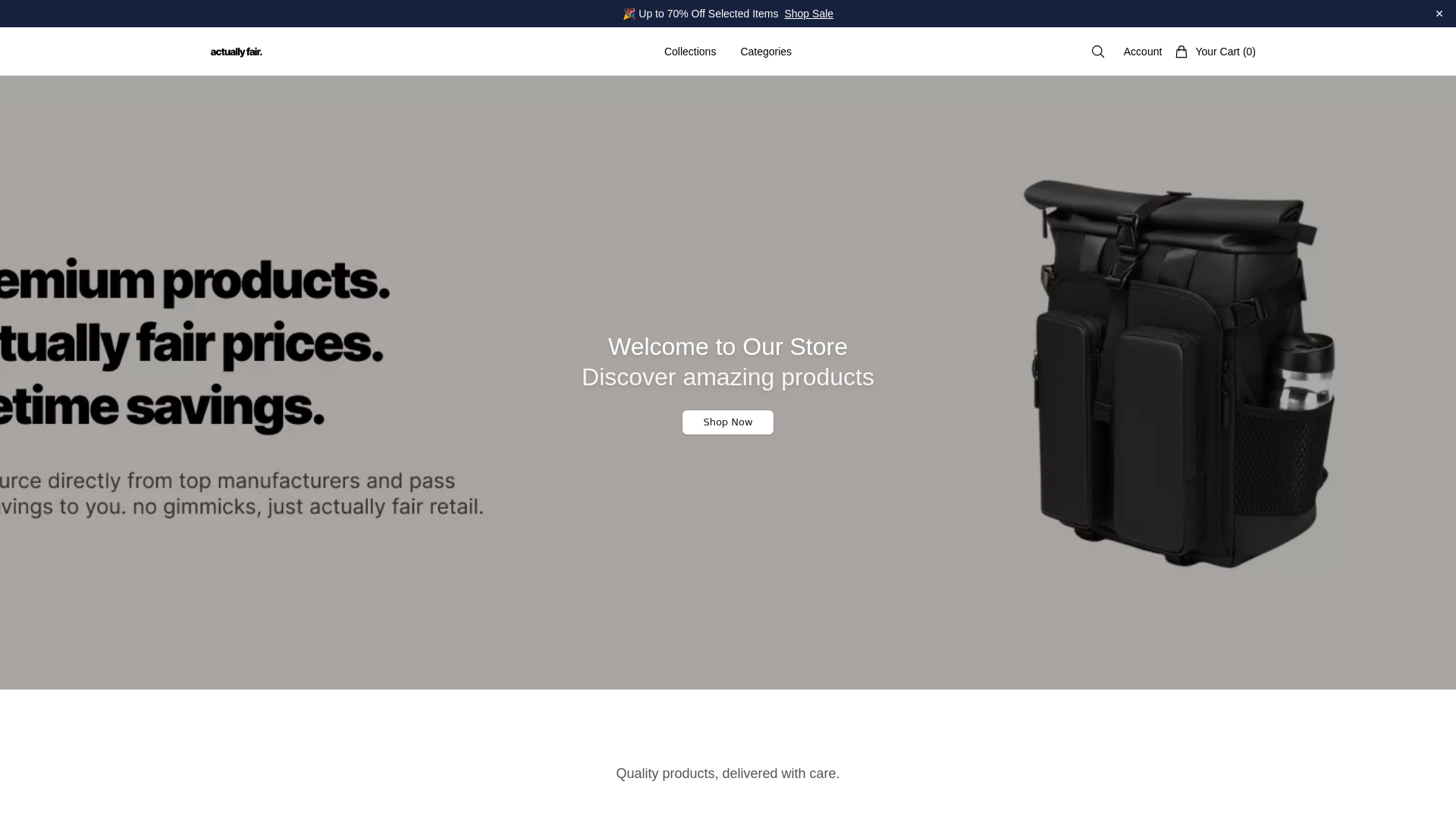 website screenshot of https://fairlooks.shop/
