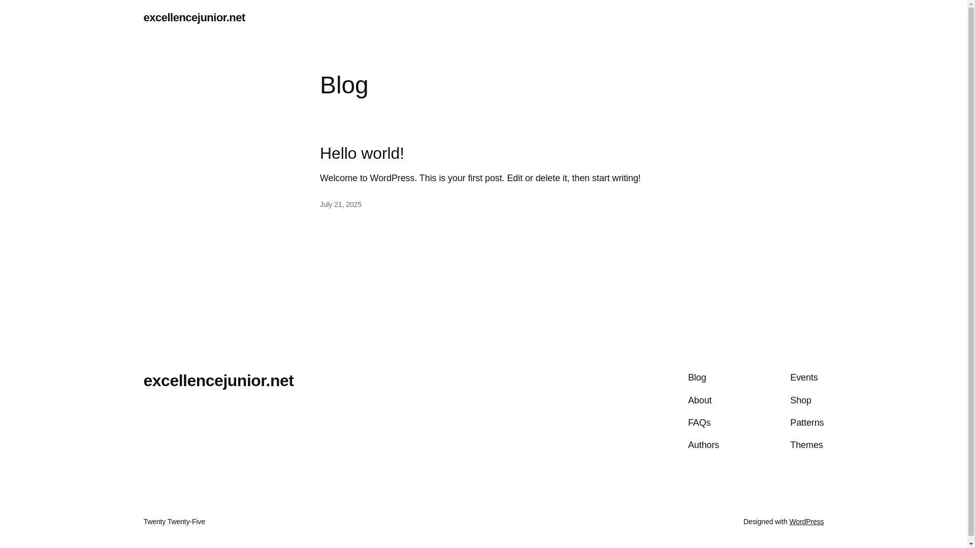 website screenshot of https://excellencejunior.net/