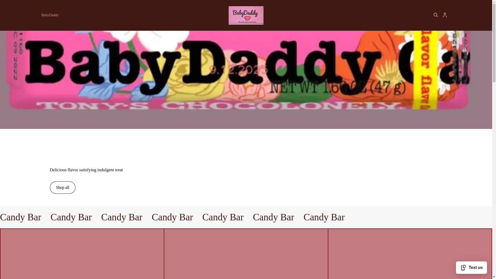 website screenshot of https://babydaddychocolatebar.com/