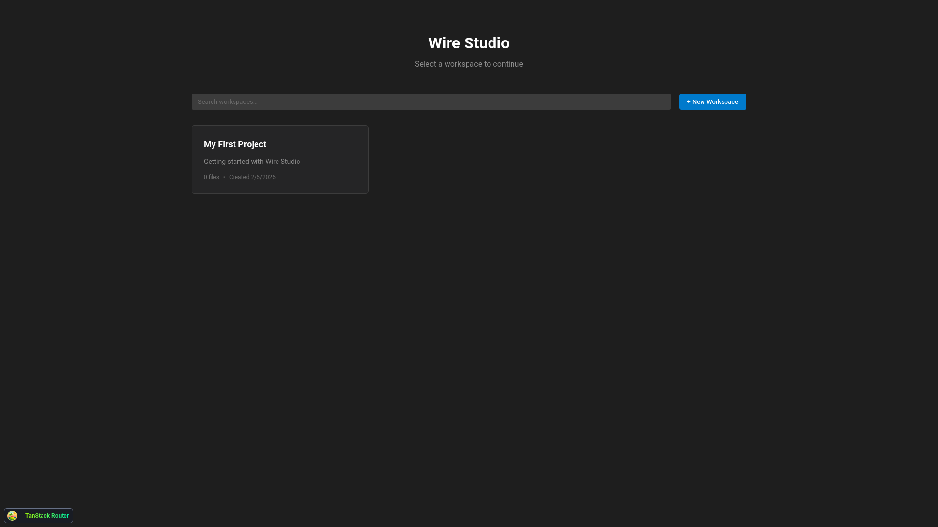 website screenshot of https://wirestudio.pages.dev/