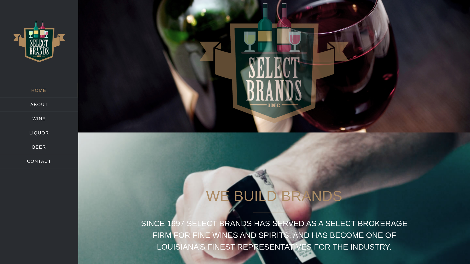 website screenshot of https://selectbrandsinc.com/