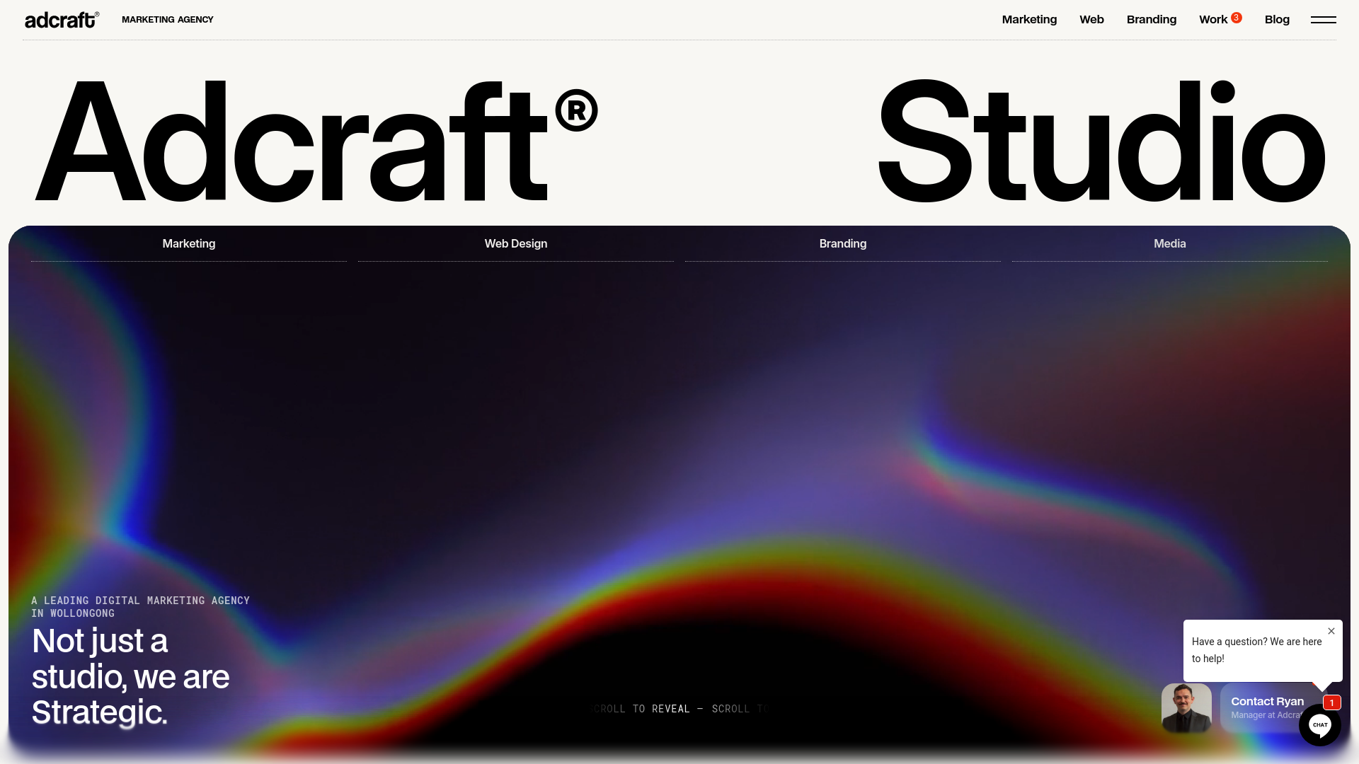 website screenshot of https://adcraftstudioinfo.com/