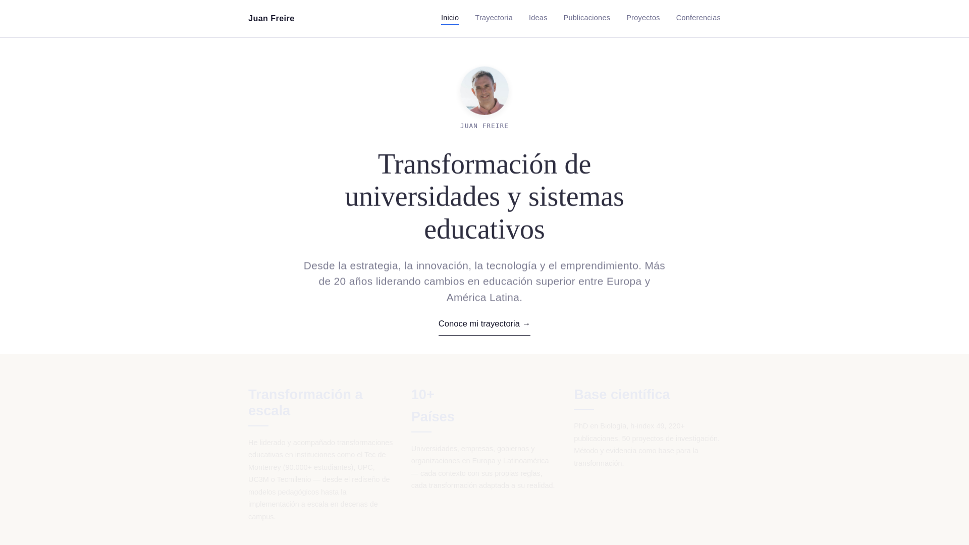 website screenshot of https://juanfreire-web.pages.dev/