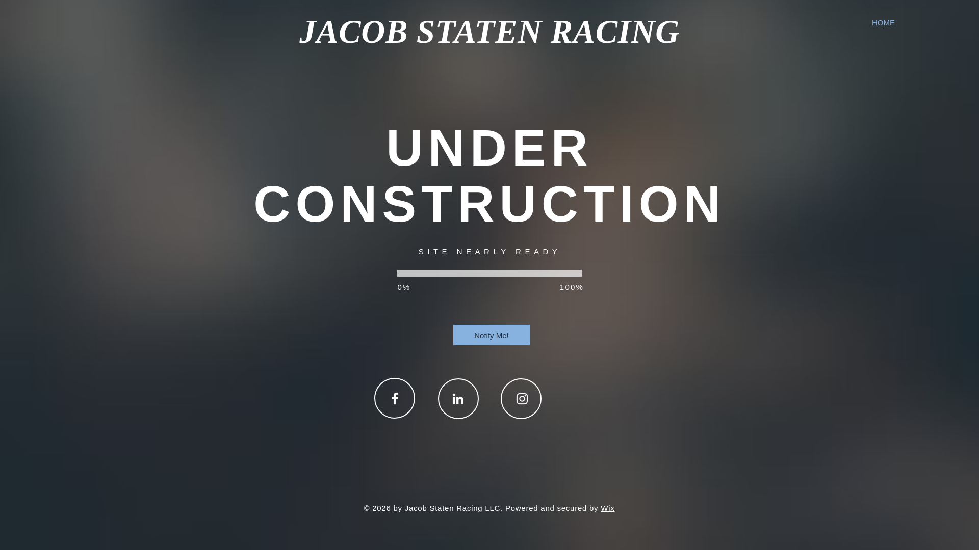 website screenshot of https://jacobstatenracing.com