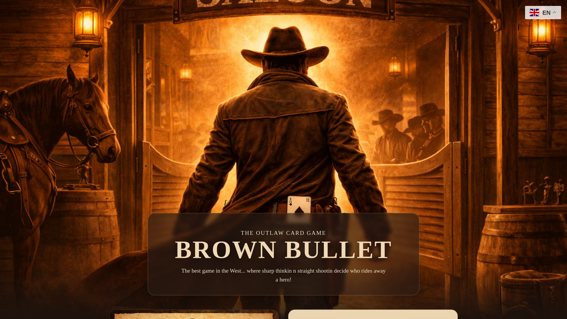 website screenshot of https://brownbullet.com/