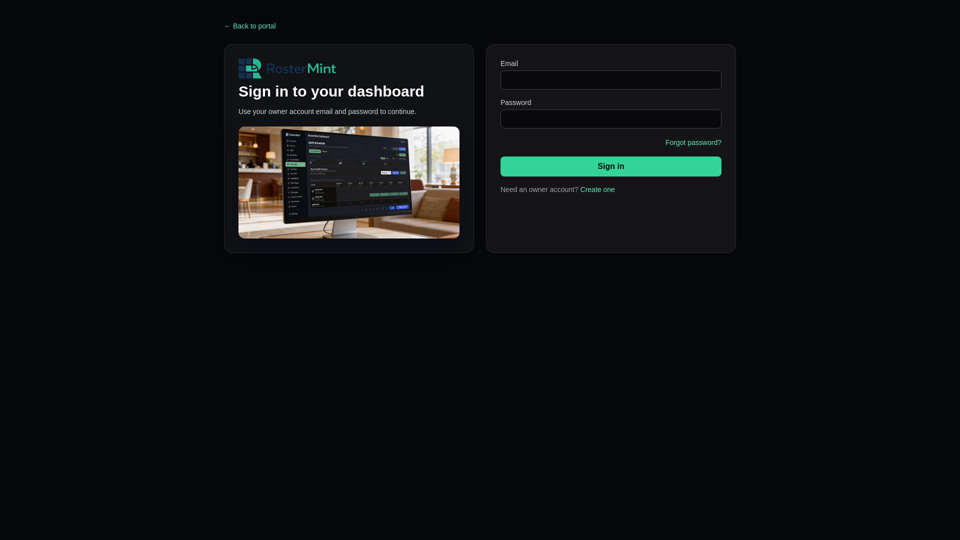 website screenshot of https://rostermint-site.pages.dev/