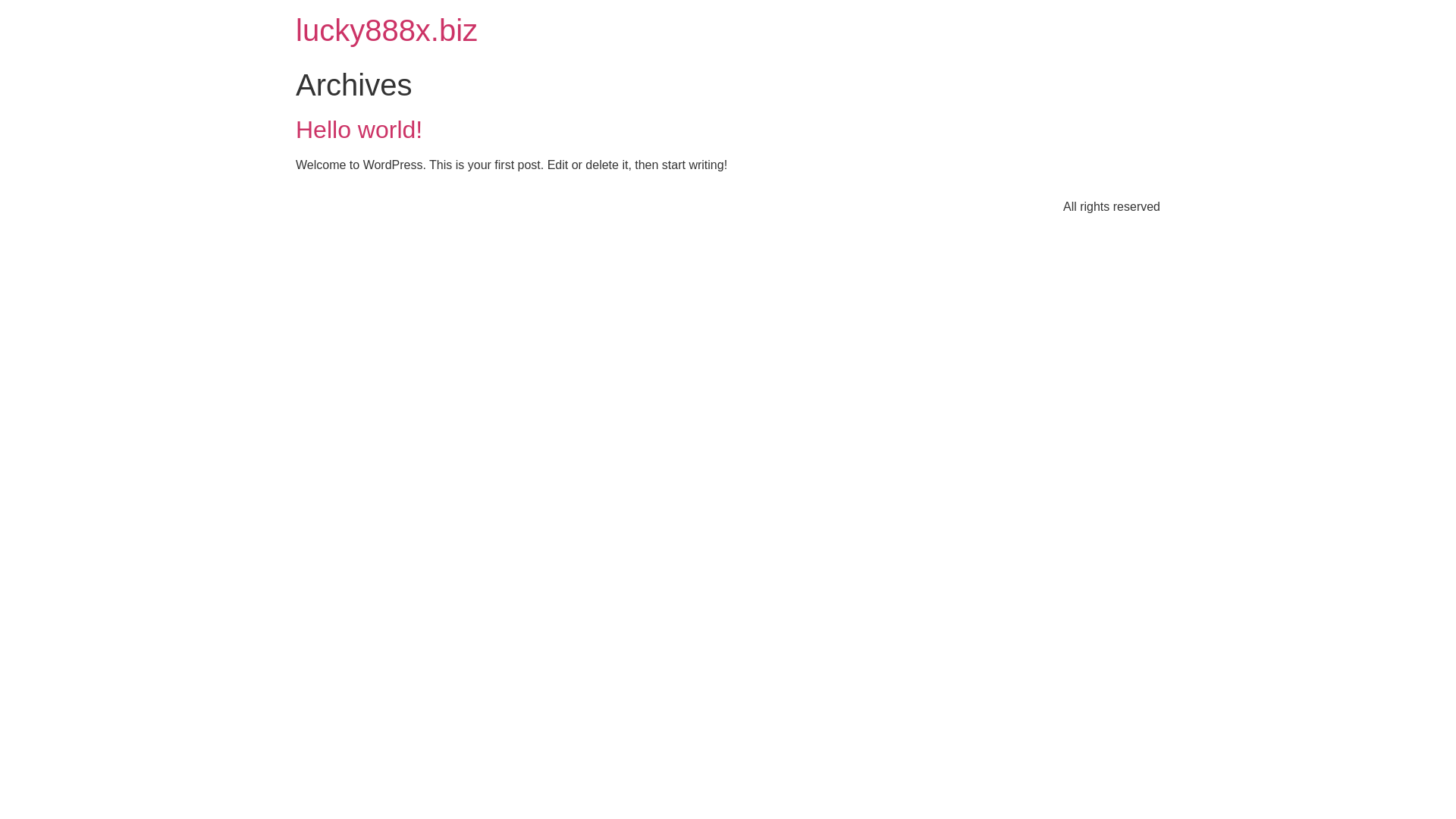 website screenshot of https://lucky888x.biz/