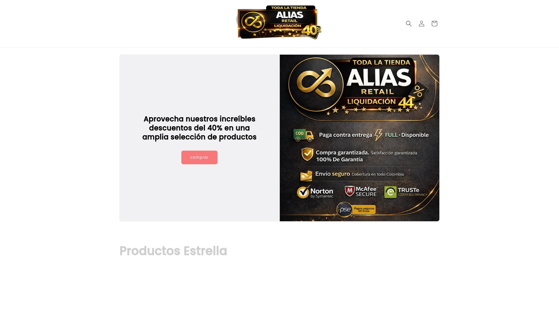 website screenshot of https://alias-retail.com/