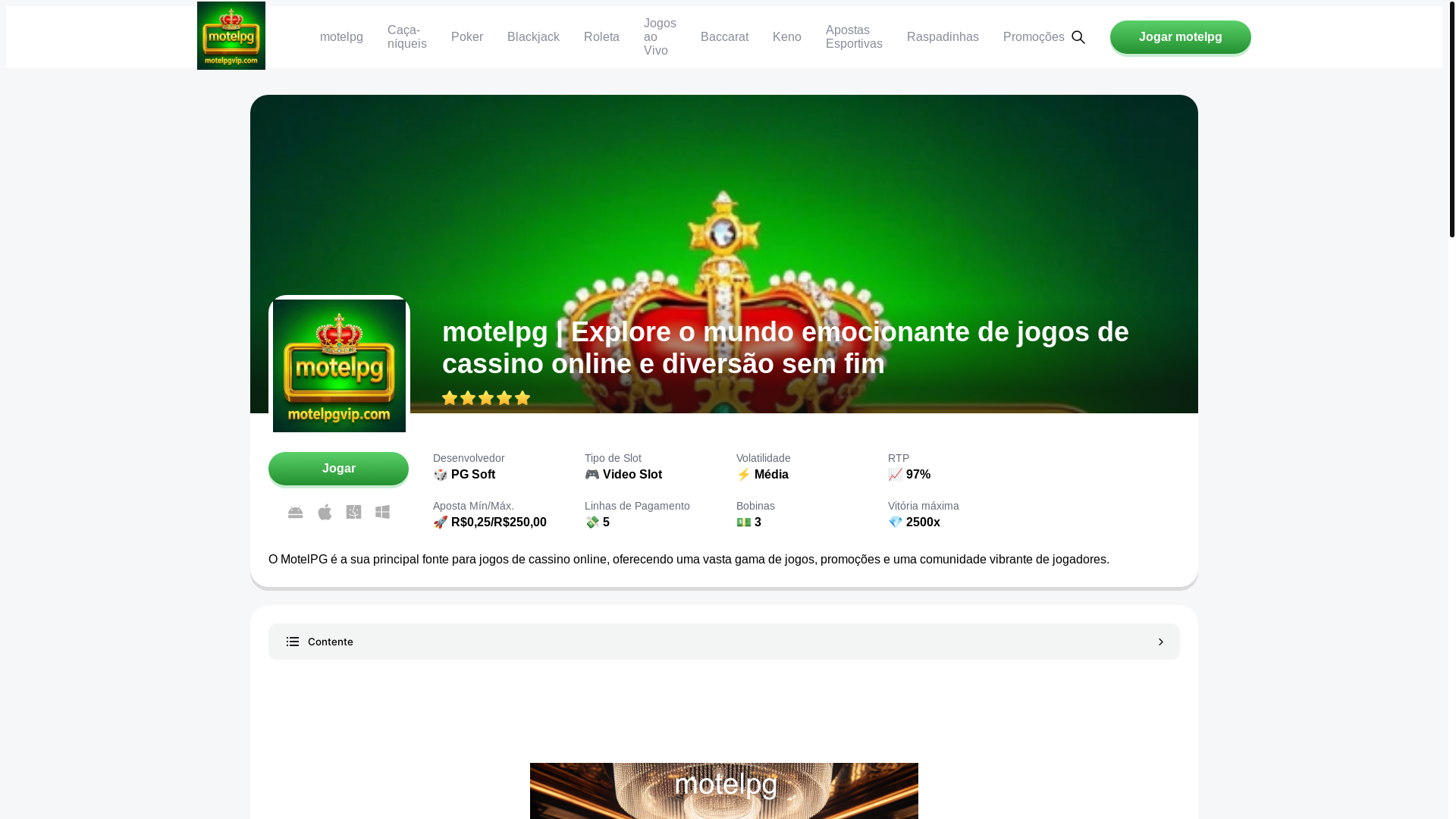 website screenshot of https://motelpgvip.com/