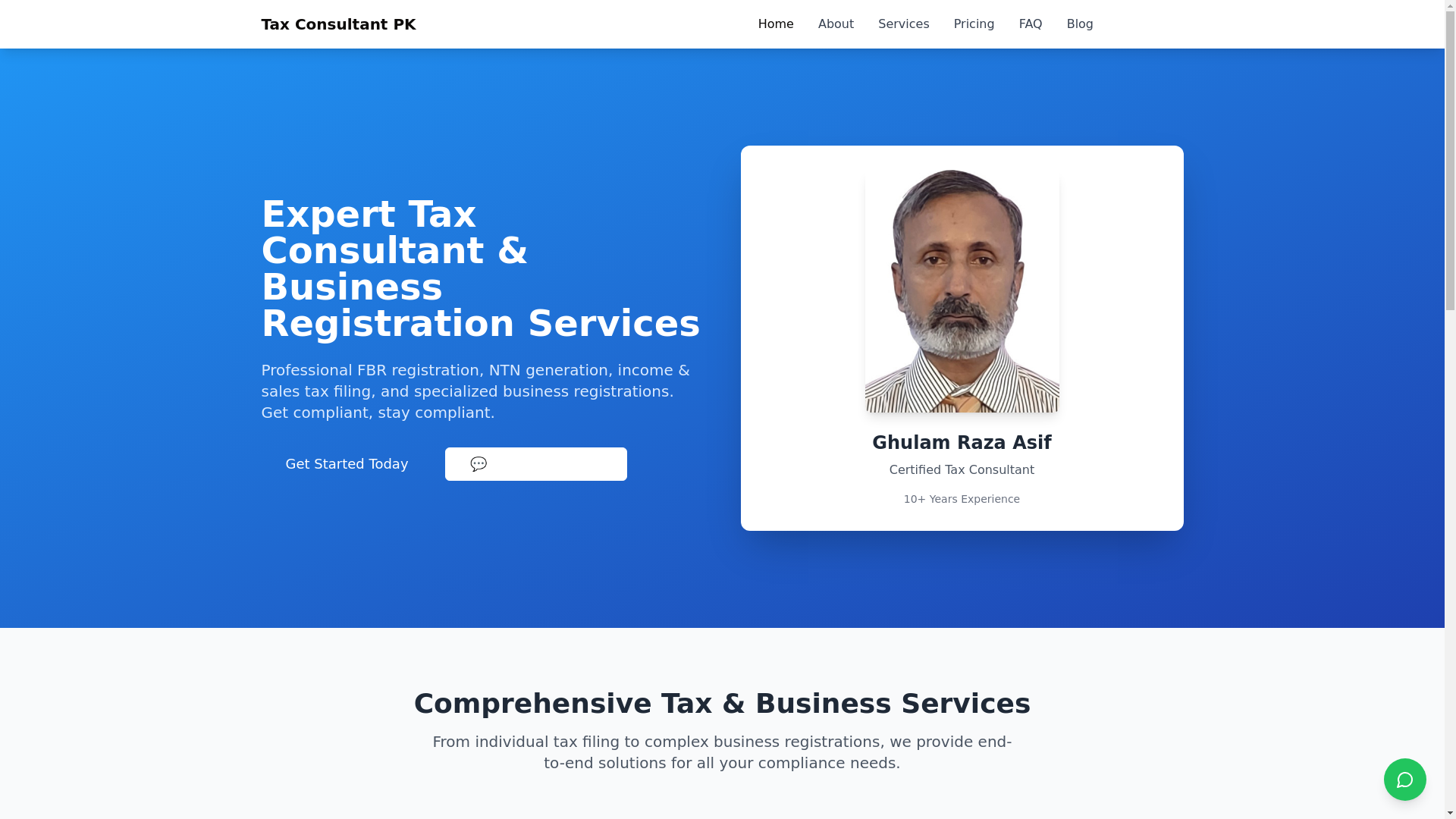 website screenshot of https://taxconsultantpk.com/