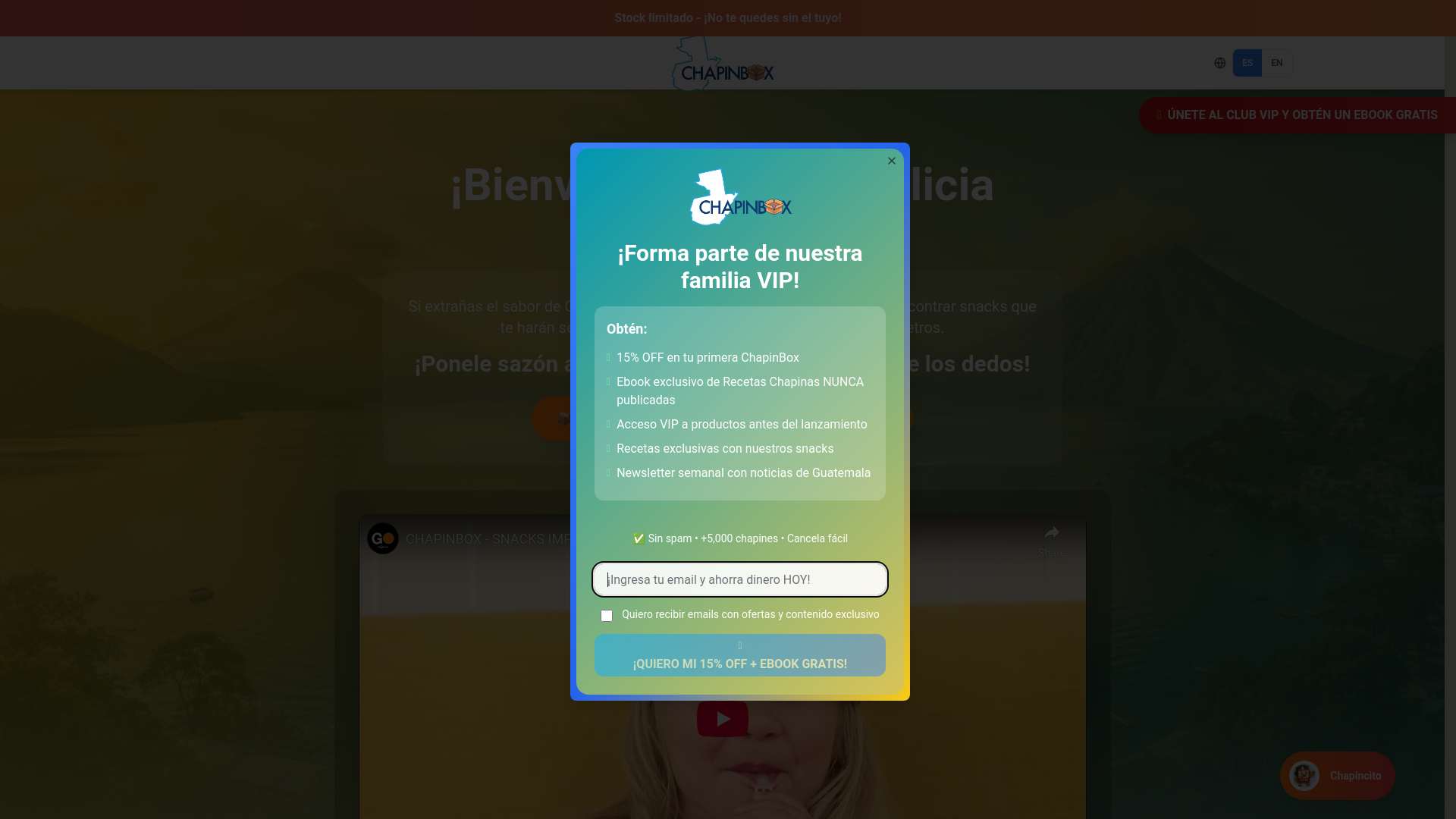 website screenshot of https://chapinboxsnacks.net/