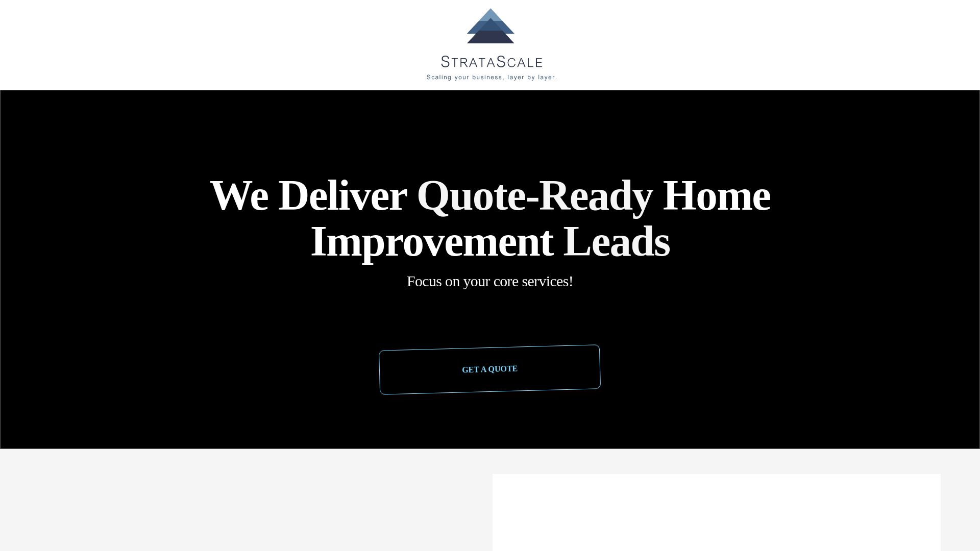 website screenshot of https://stratascale.co.uk/
