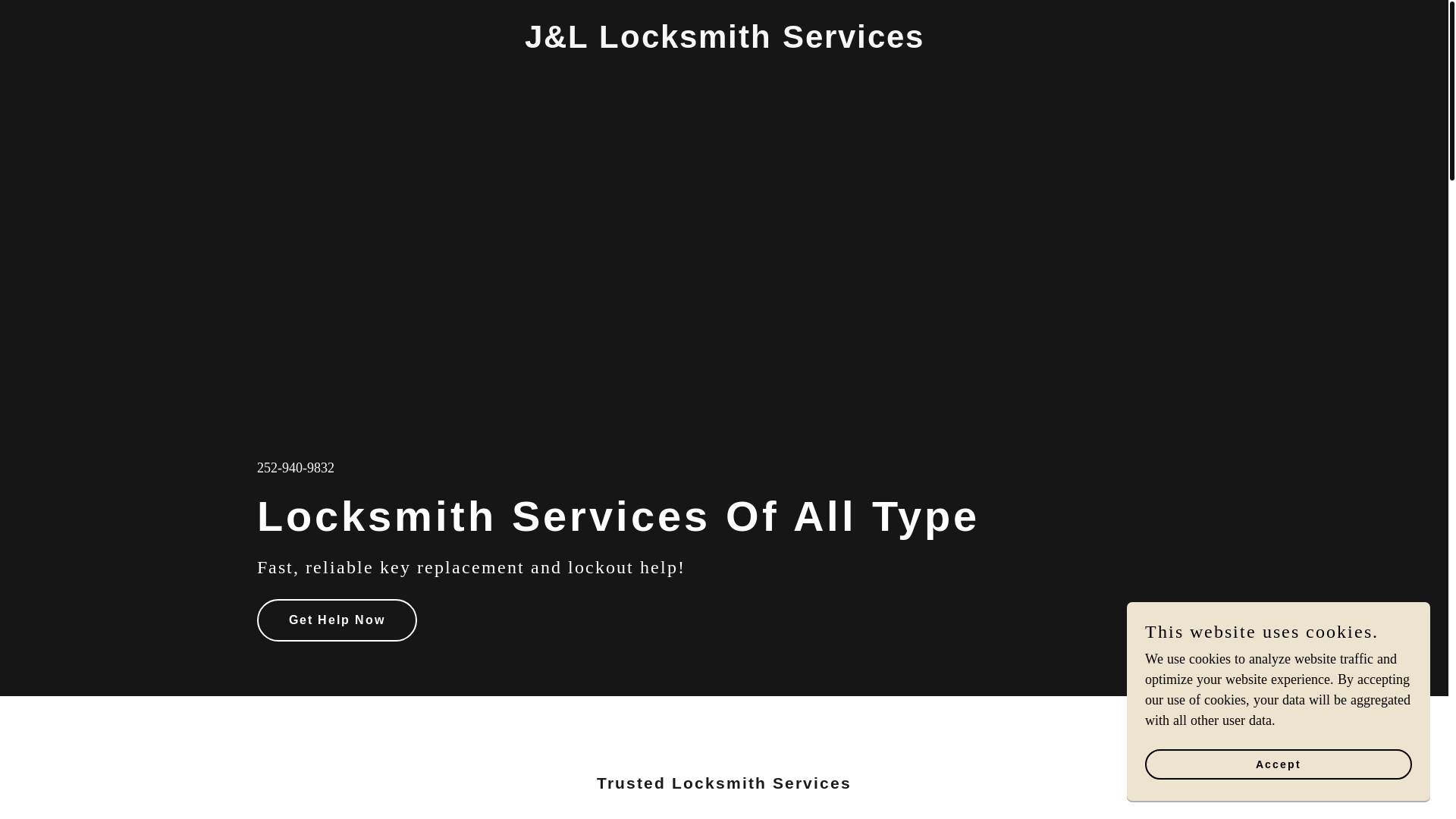 website screenshot of https://jllocksmithservices.com/