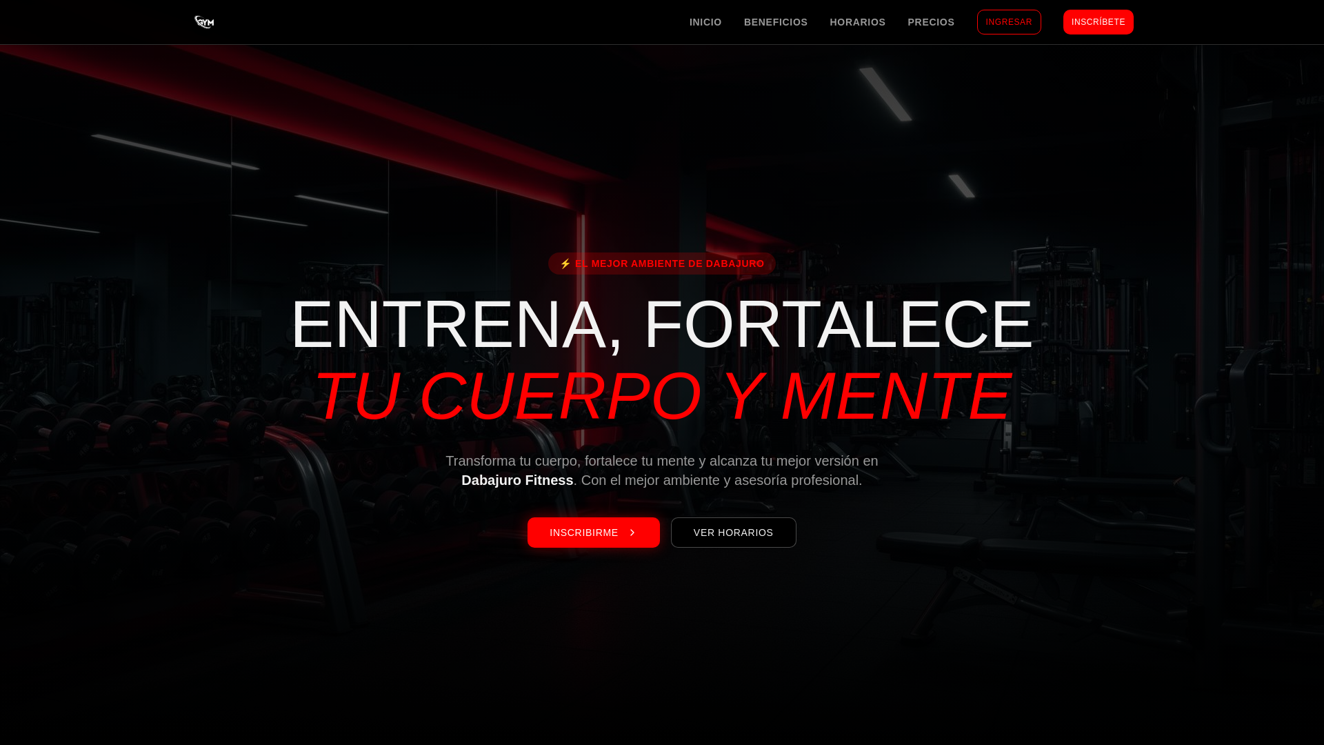 website screenshot of https://dabajurofitness.com
