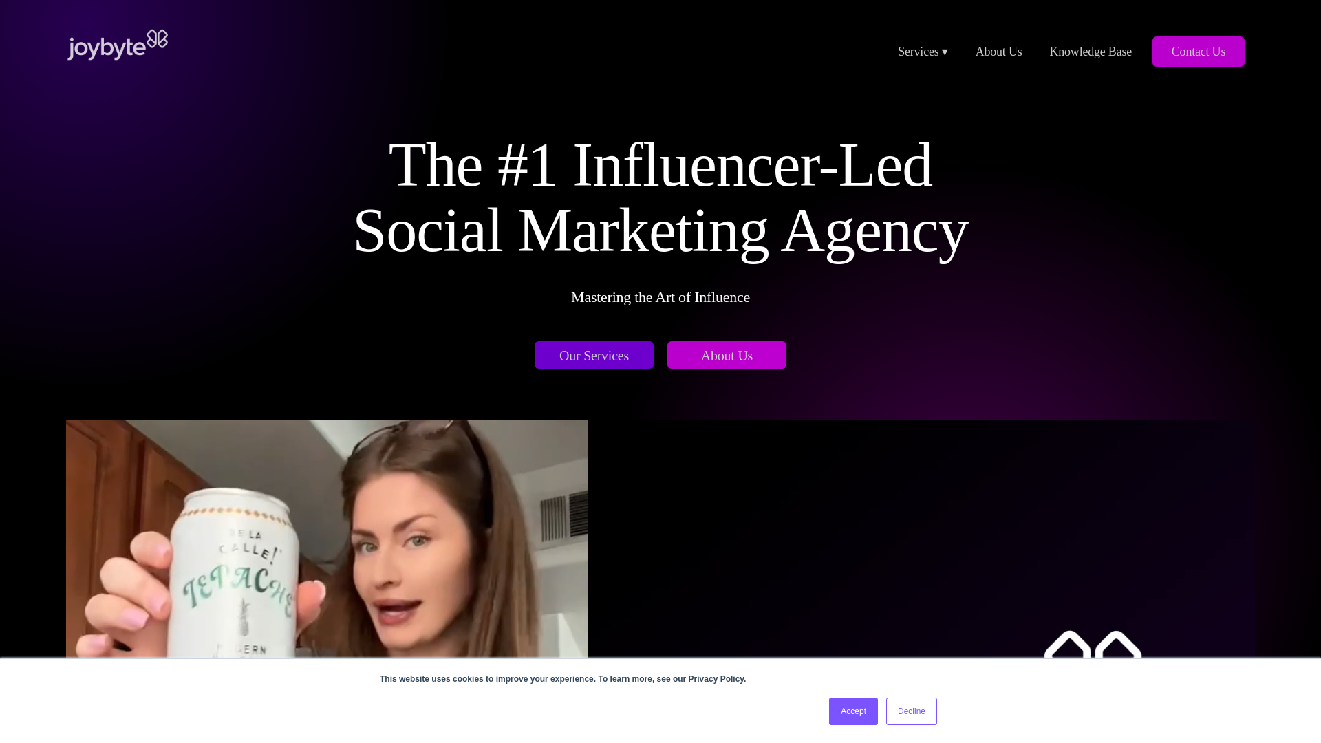 website screenshot of https://bestjoybytemarketing.com