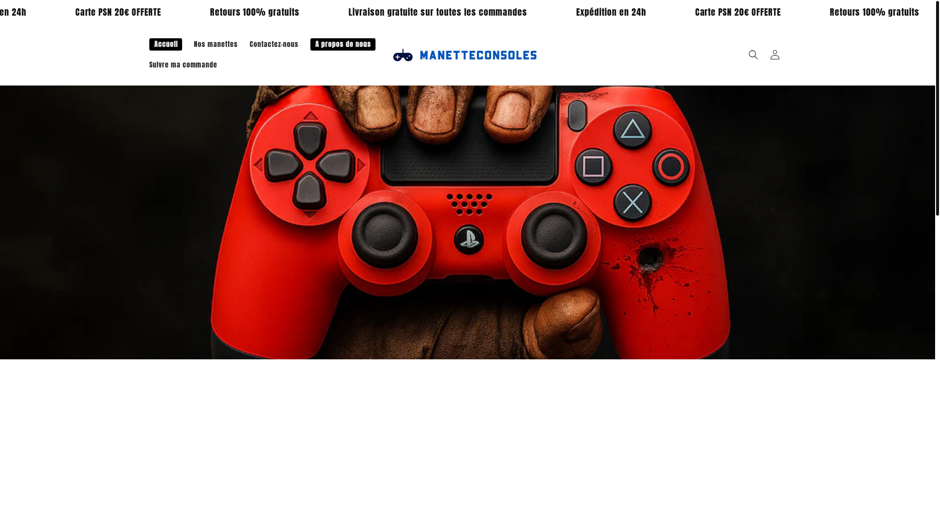 website screenshot of https://manetteconsoles.fr/