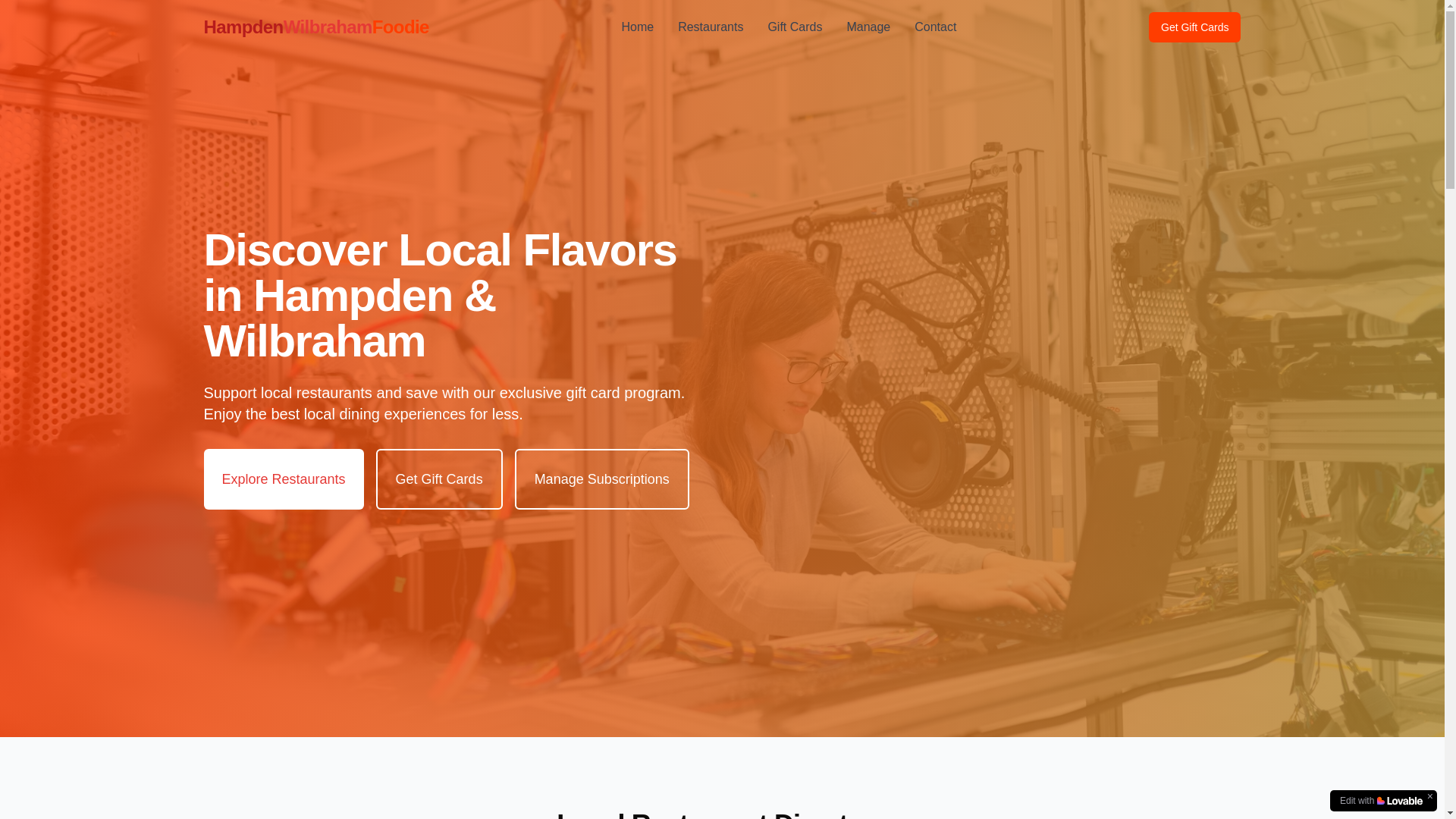 website screenshot of https://hampdenwilbrahamfoodie.com/