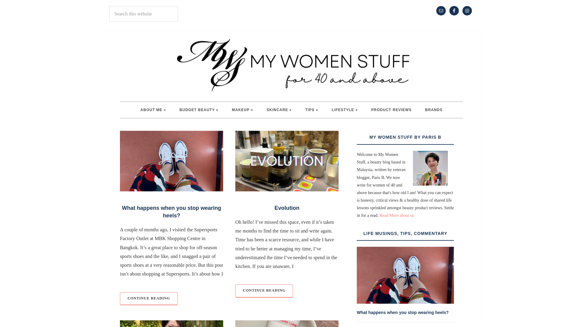 website screenshot of https://mywomenstuff.com