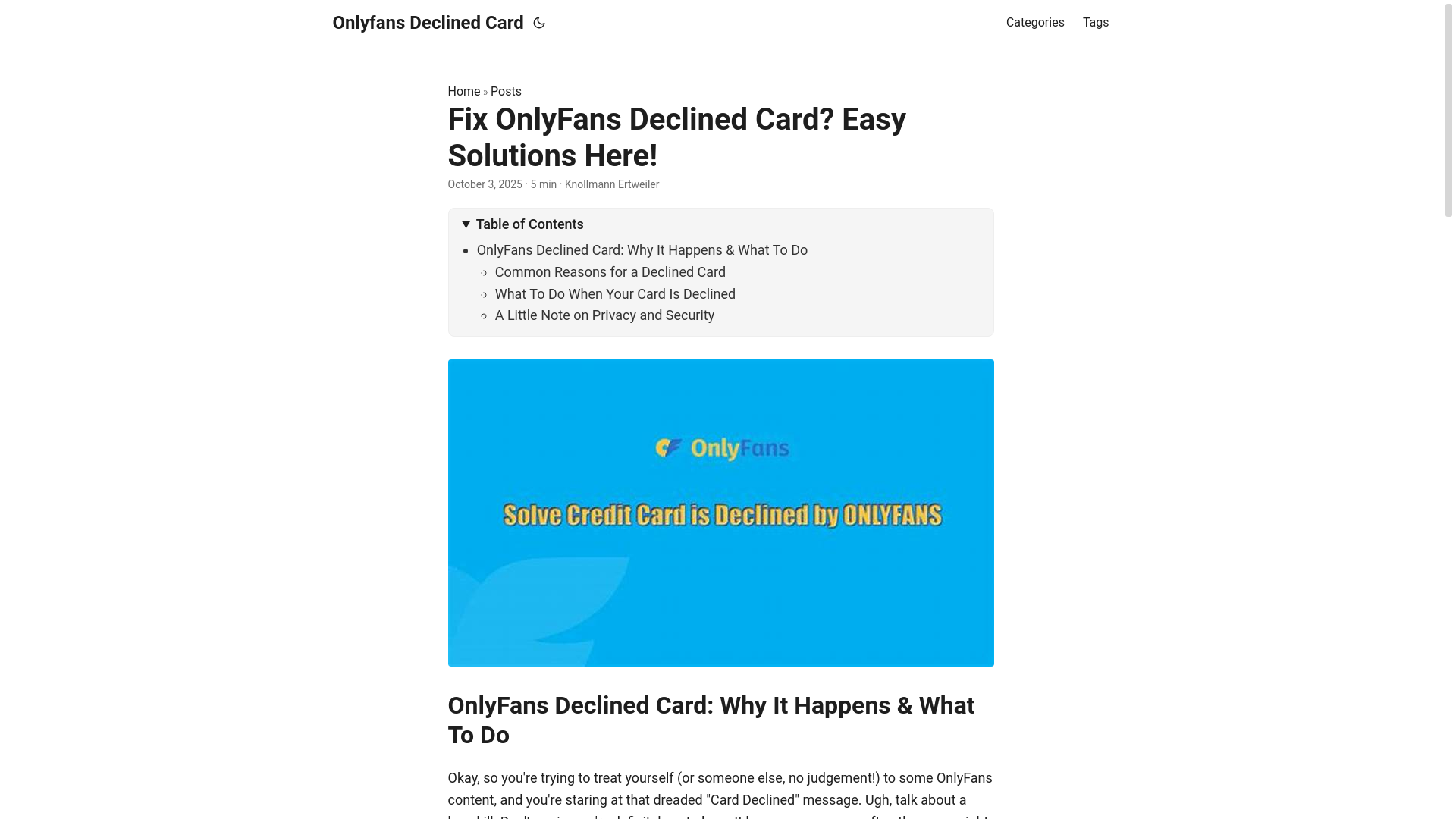 website screenshot of https://onlyfans-declined-card.pages.dev/