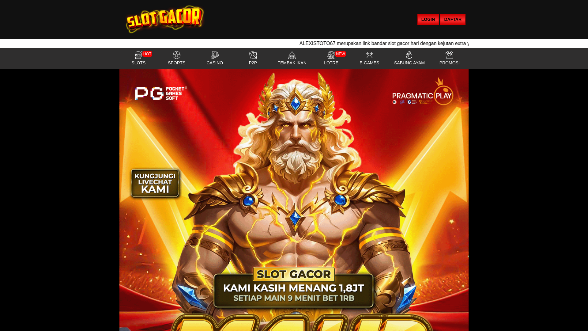 website screenshot of https://alexistoto67hjl.site