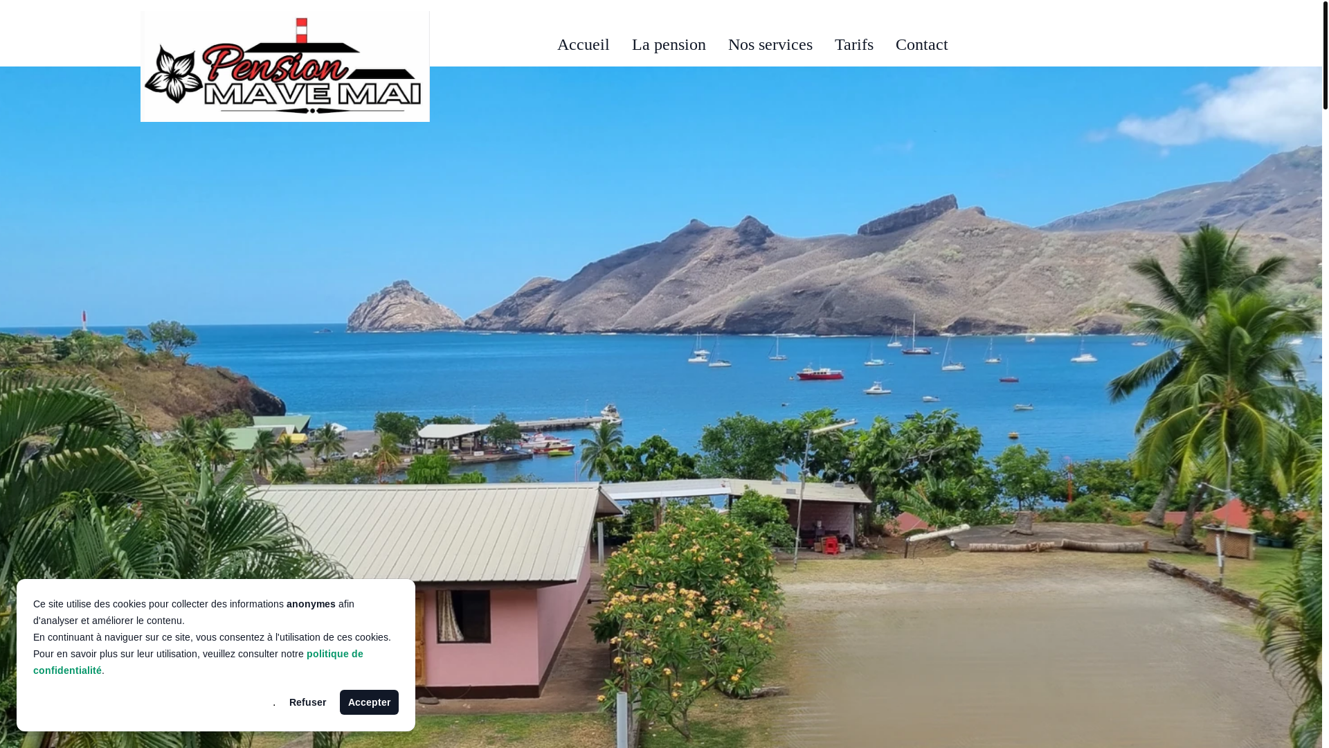 website screenshot of https://pensionmavemai-marquises-onl.pages.dev/