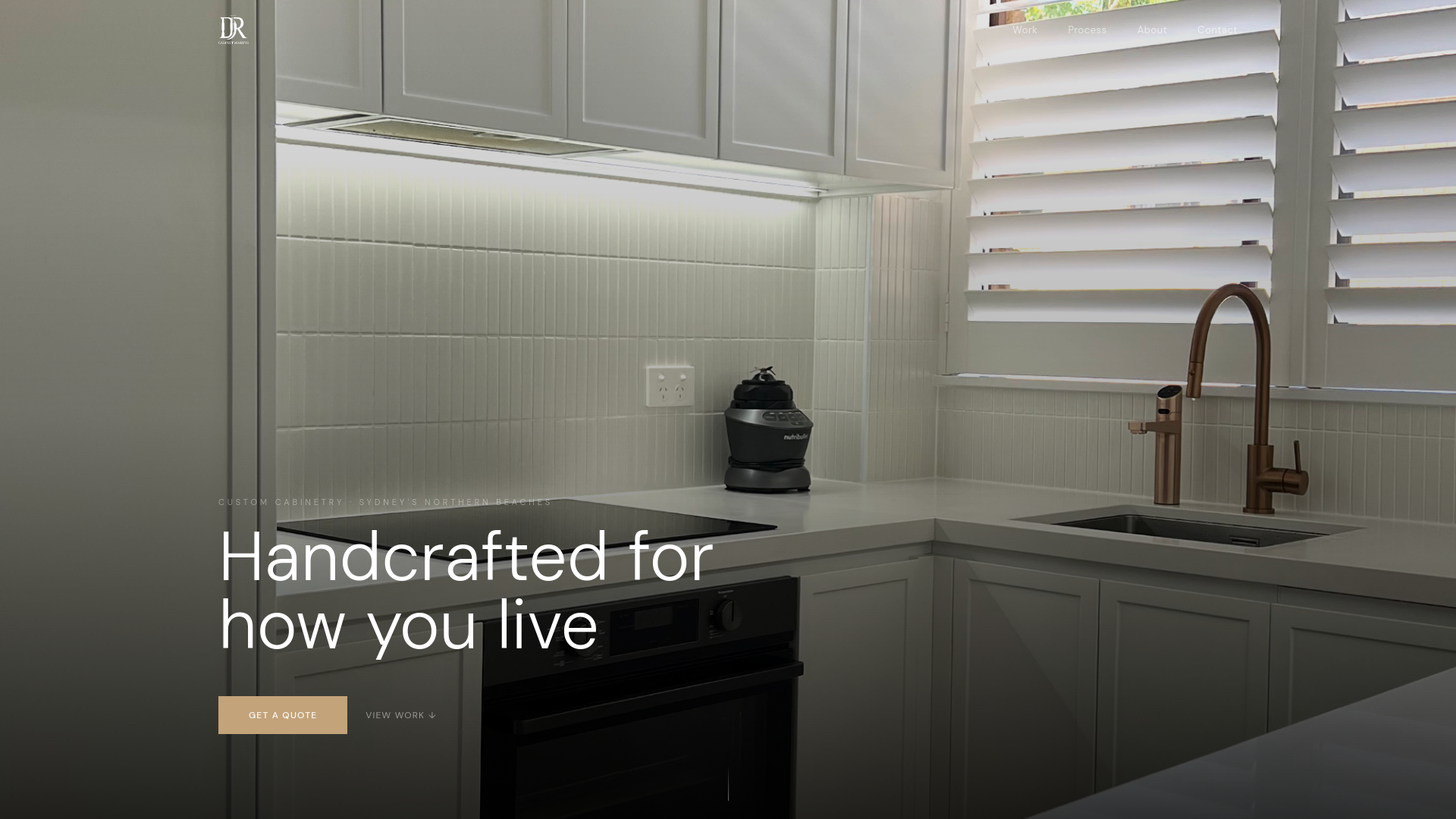 website screenshot of https://djr-cabinet-making.pages.dev/