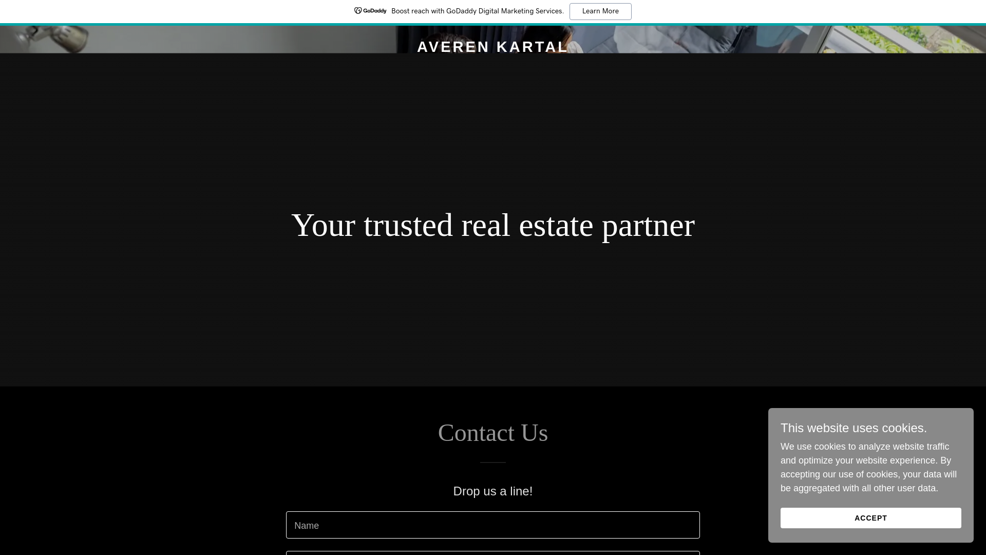 website screenshot of https://averenkartal.com/