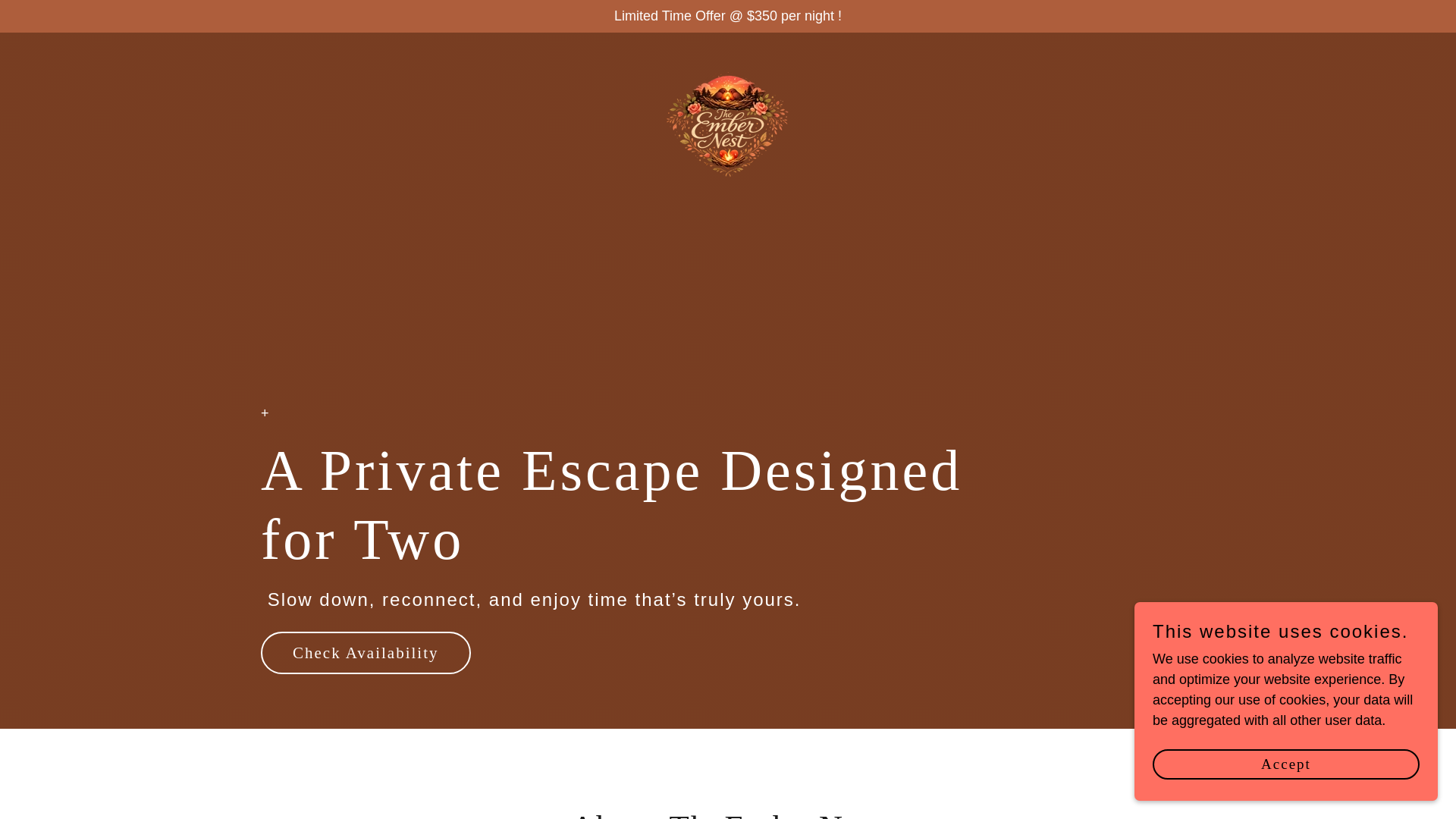 website screenshot of https://theembernest.com/